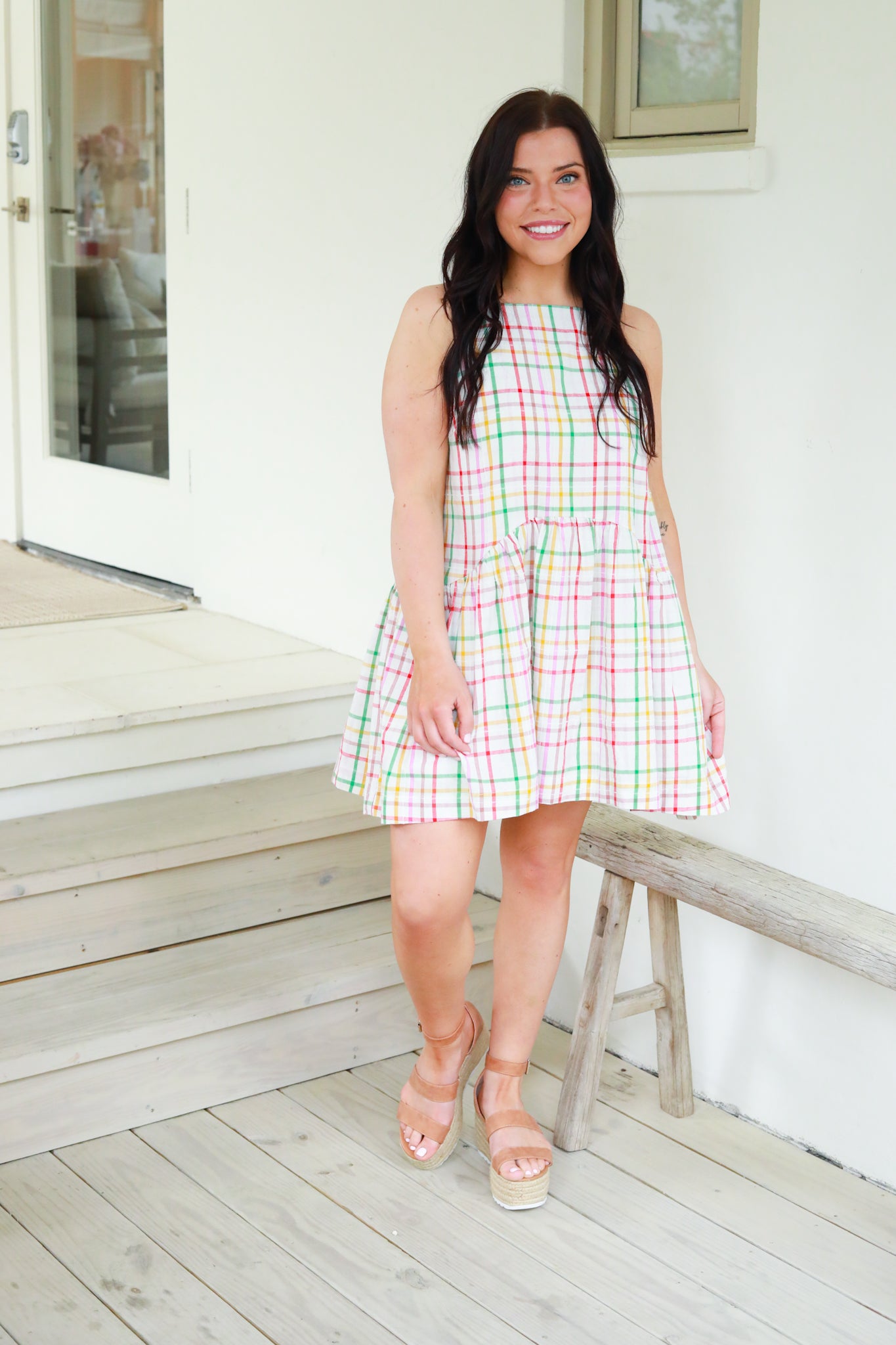 Colorful Plaid Dress