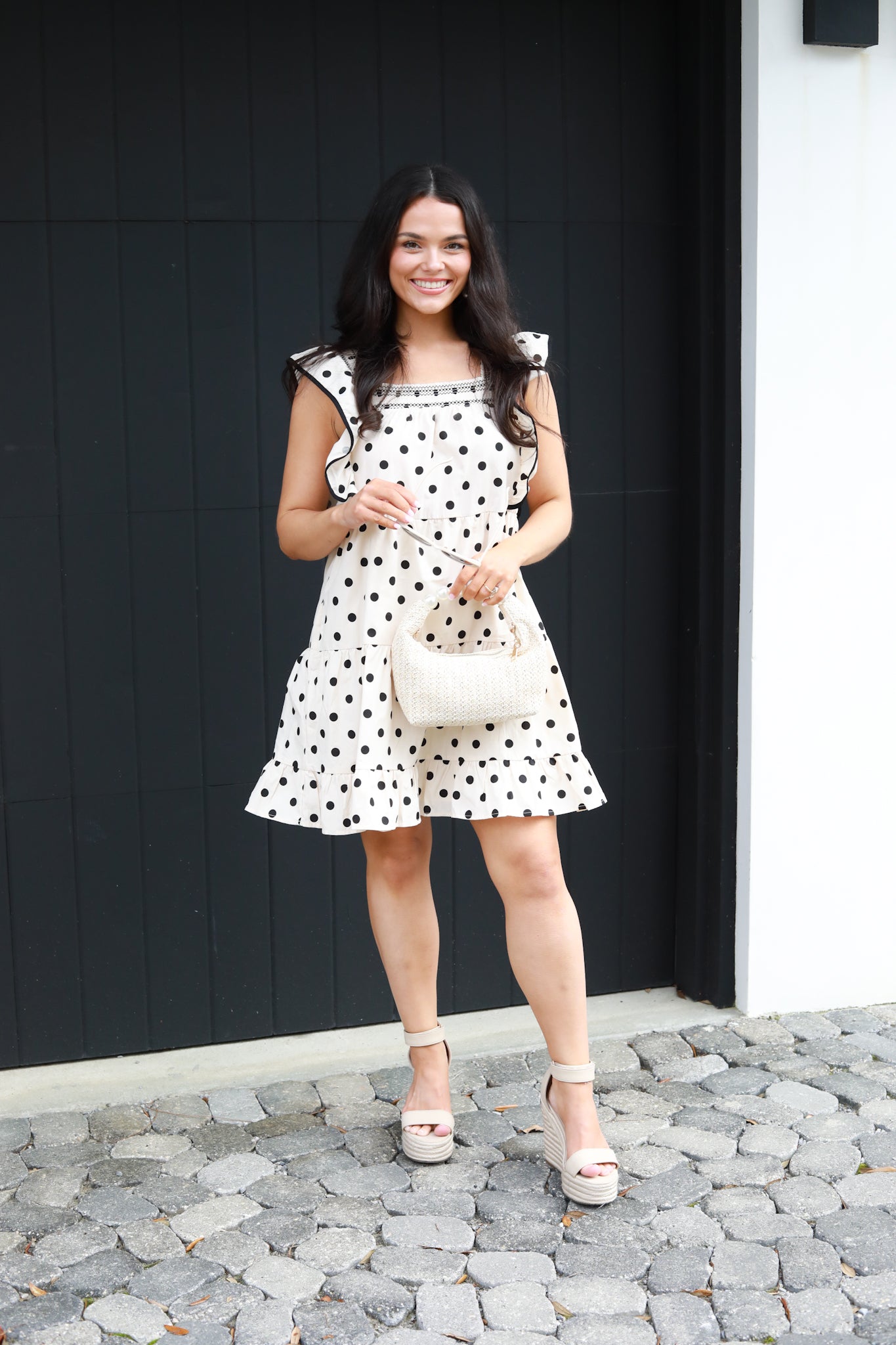 Ruffle Polka Dot Mini Dress