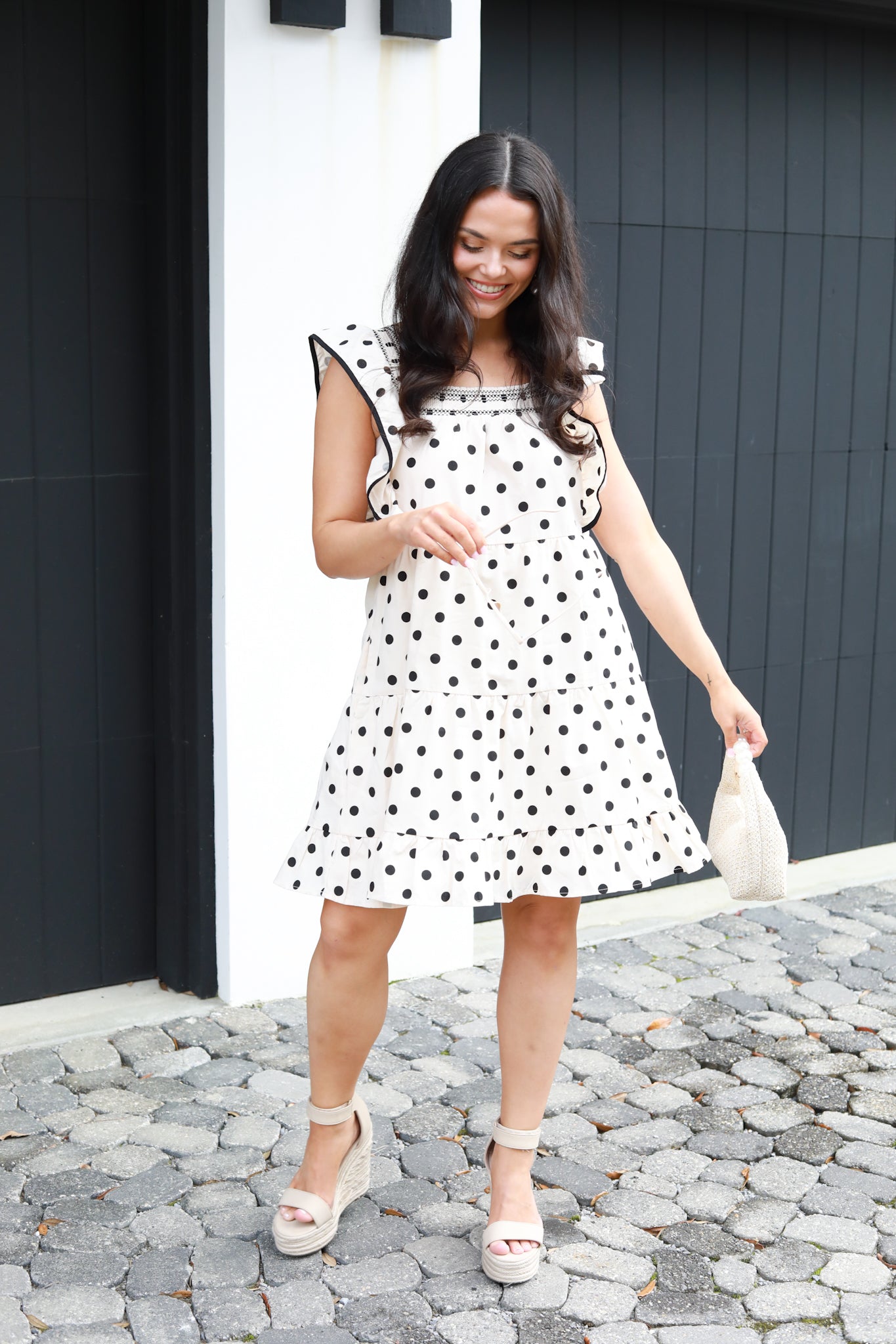 Ruffle Polka Dot Mini Dress