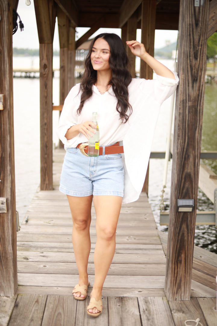 Oversized Button Down Top