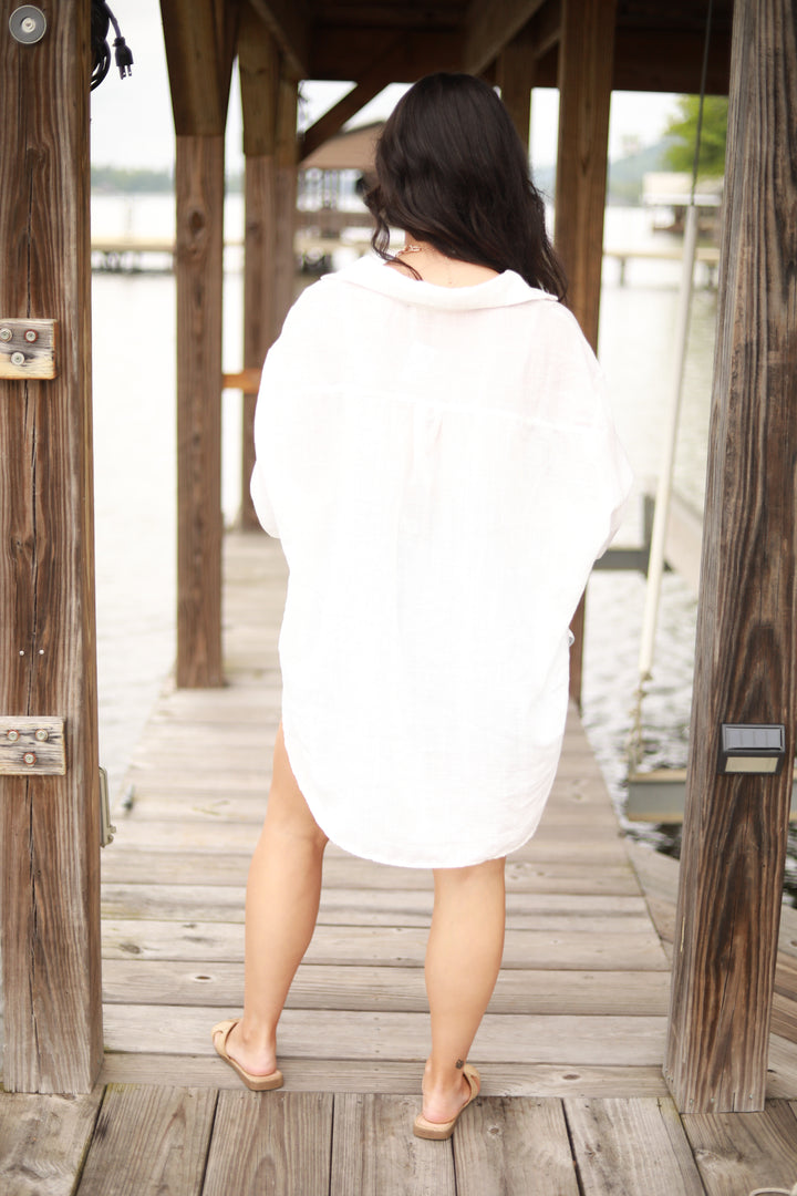 Oversized Button Down Top