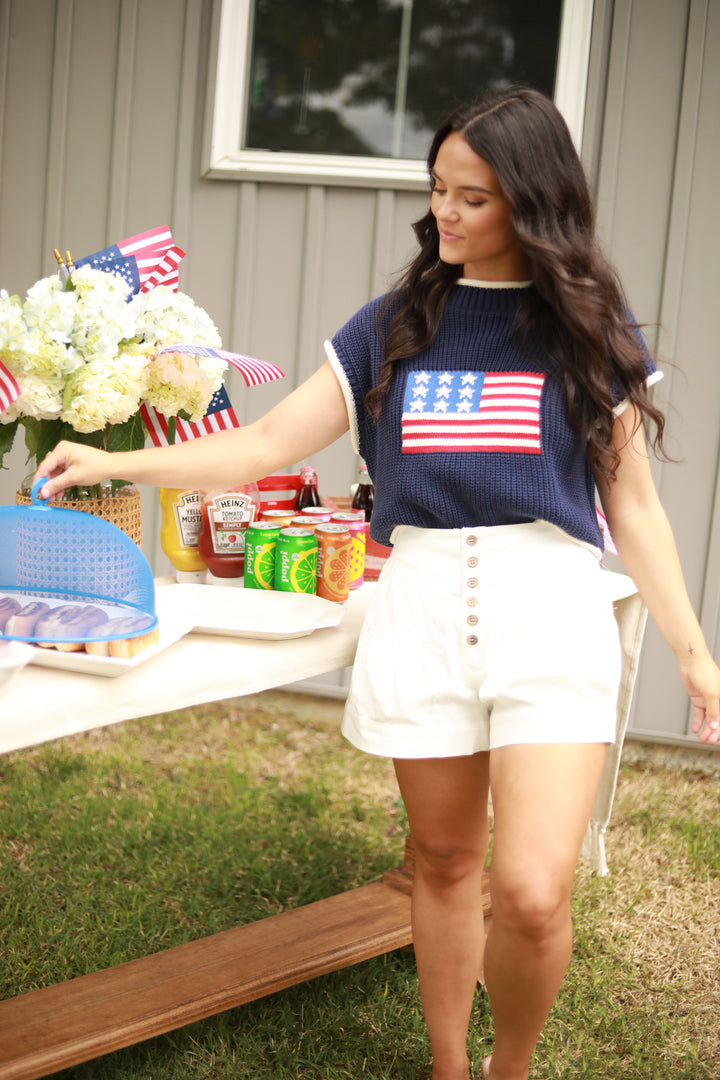 American Flag Sweater Vest