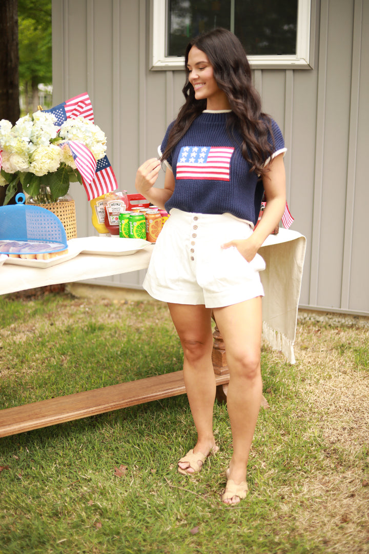 American Flag Sweater Vest