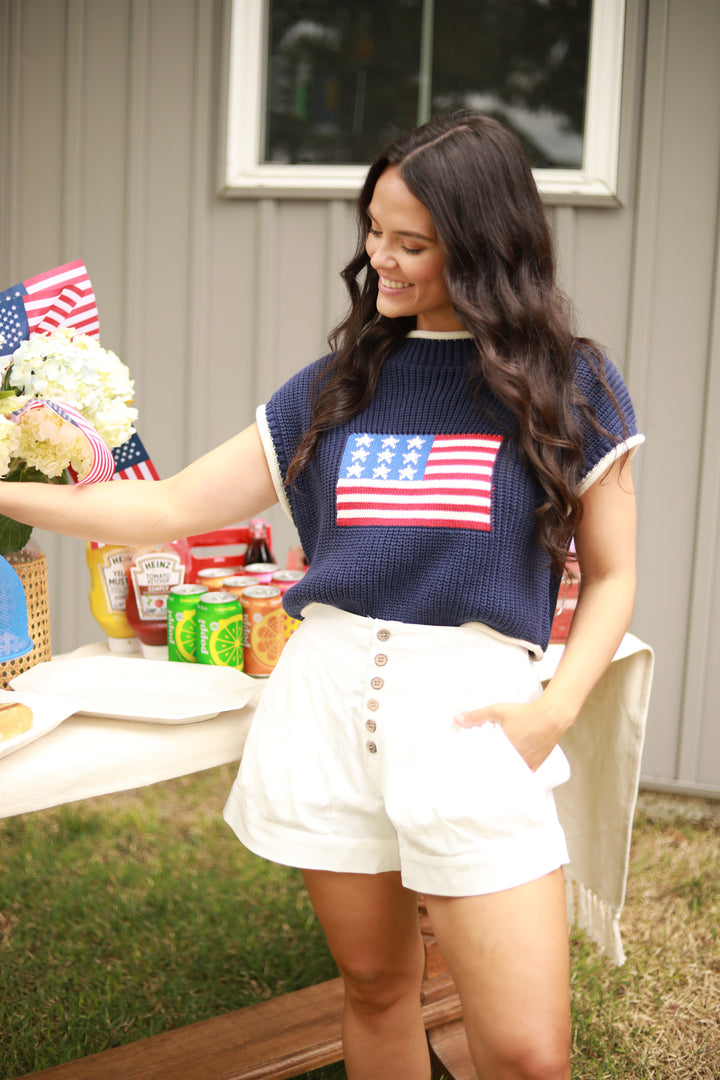 American Flag Sweater Vest