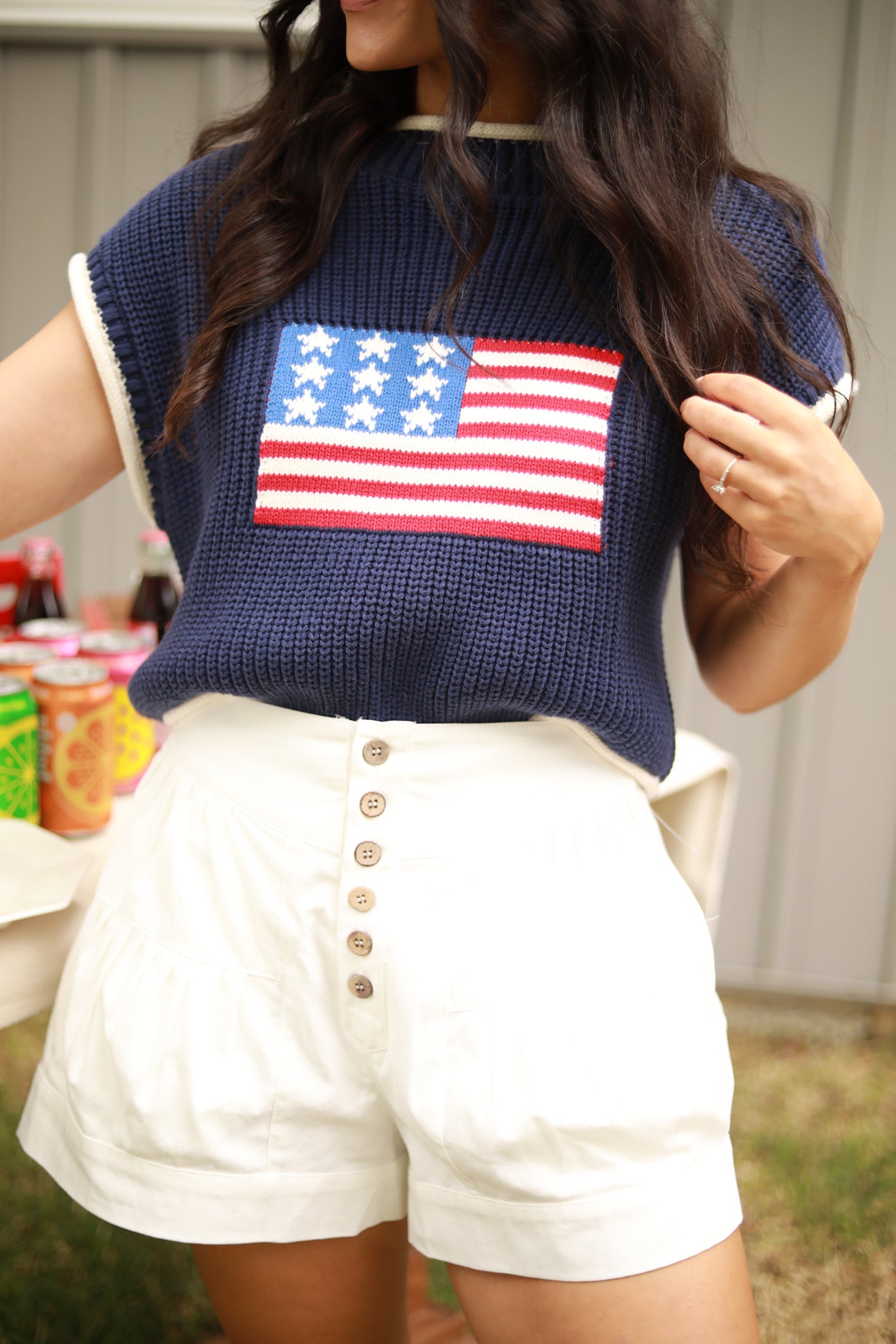 American Flag Sweater Vest