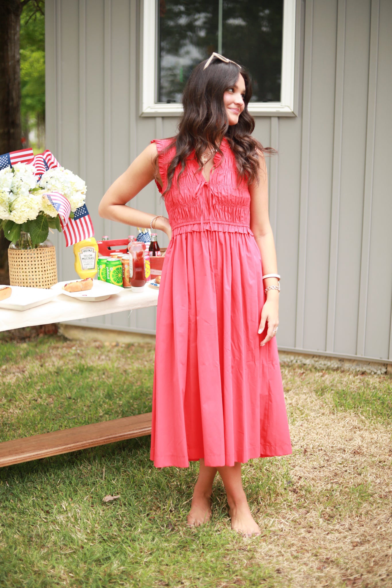 Sleeveless Smocked Dress
