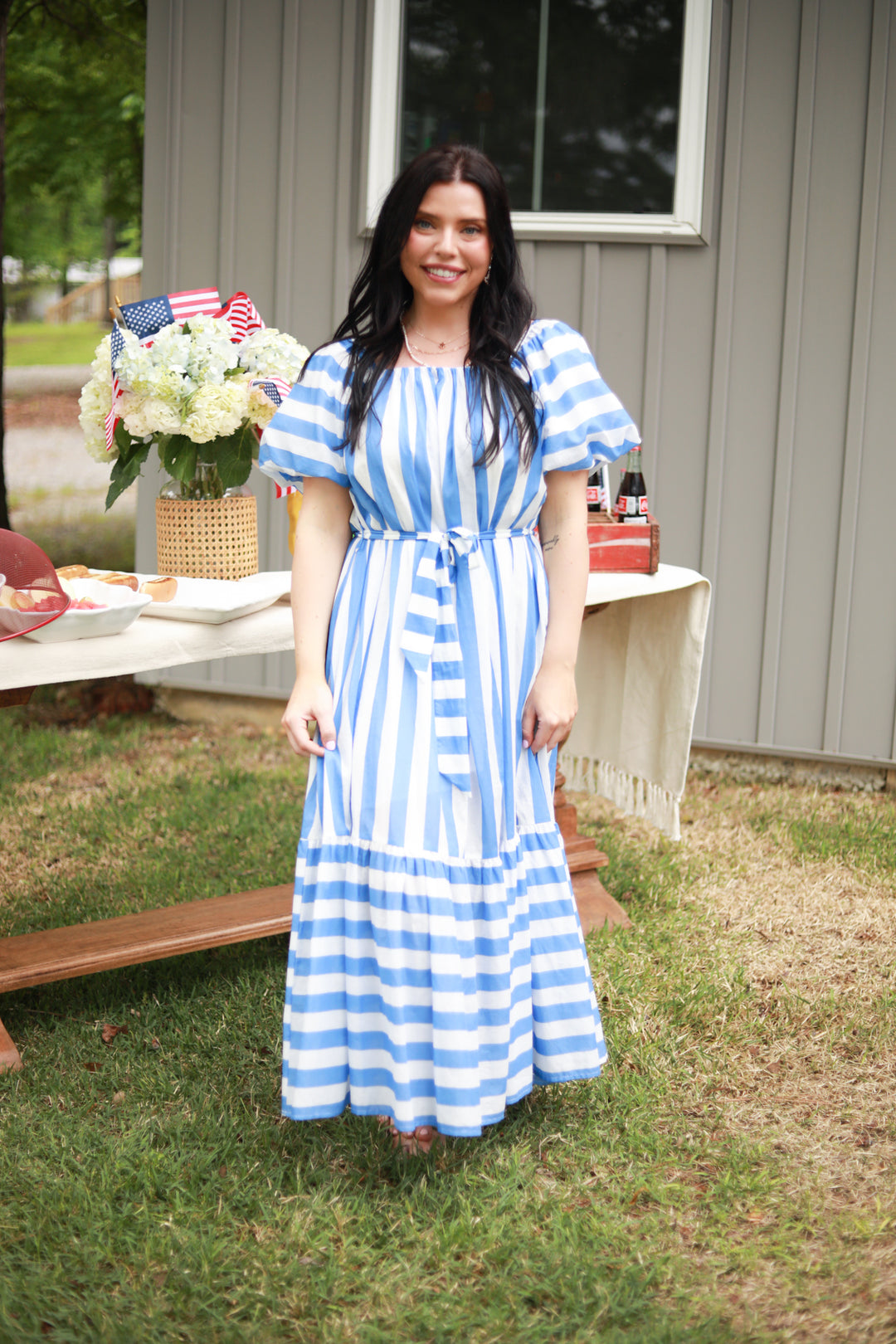 Tie Waist Midi Dress