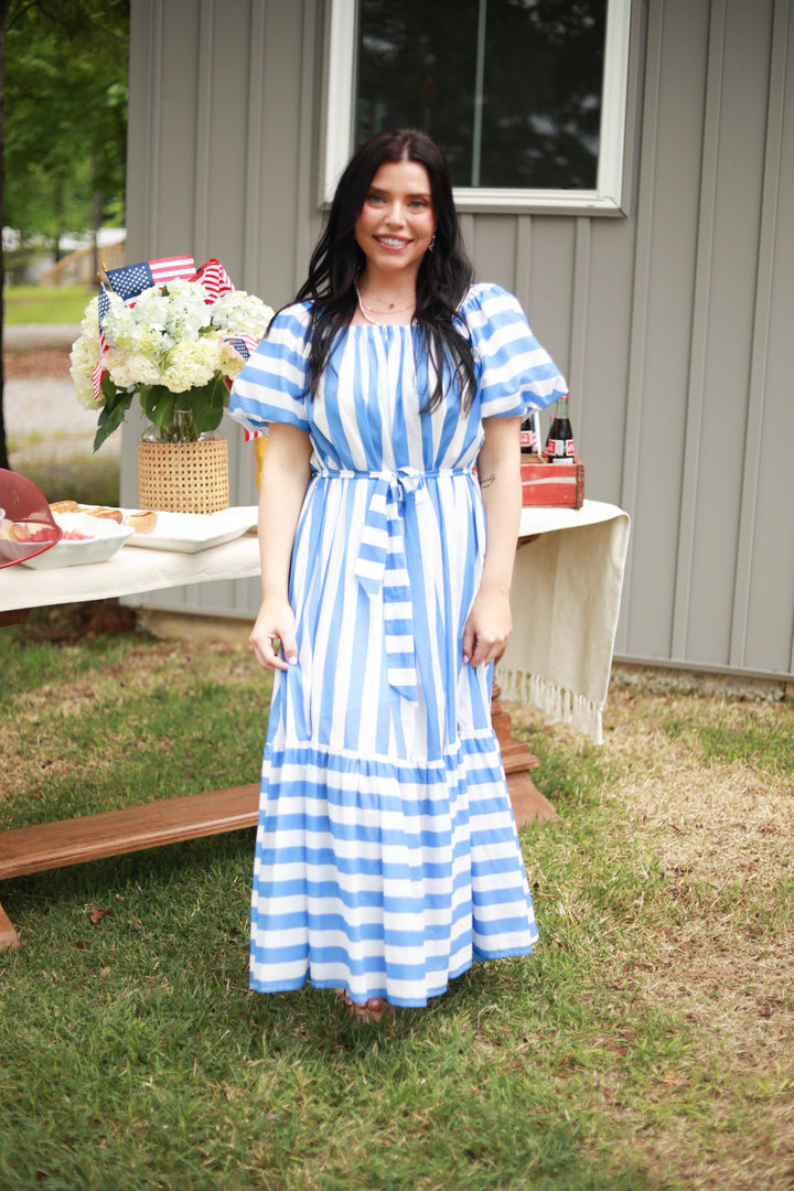 Tie Waist Midi Dress
