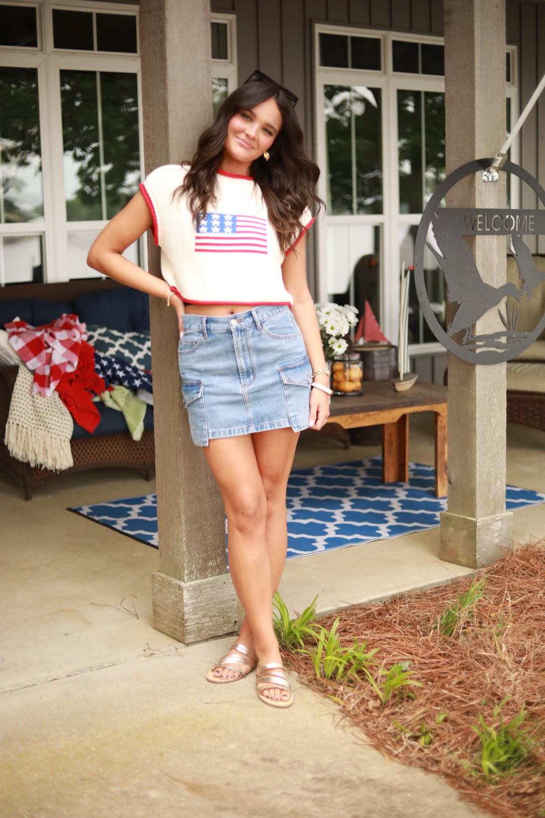 American Flag Sweater Vest