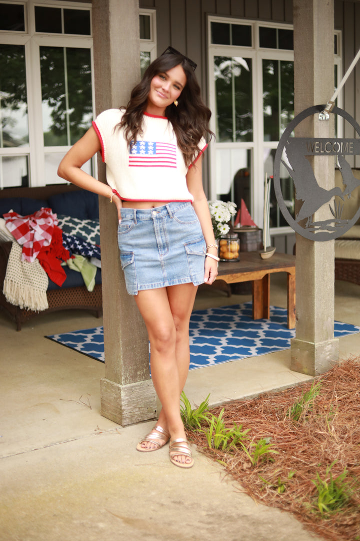 American Flag Sweater Vest