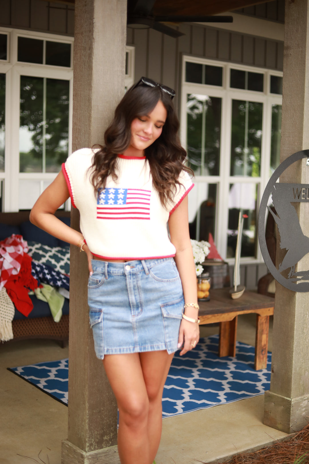 American Flag Sweater Vest