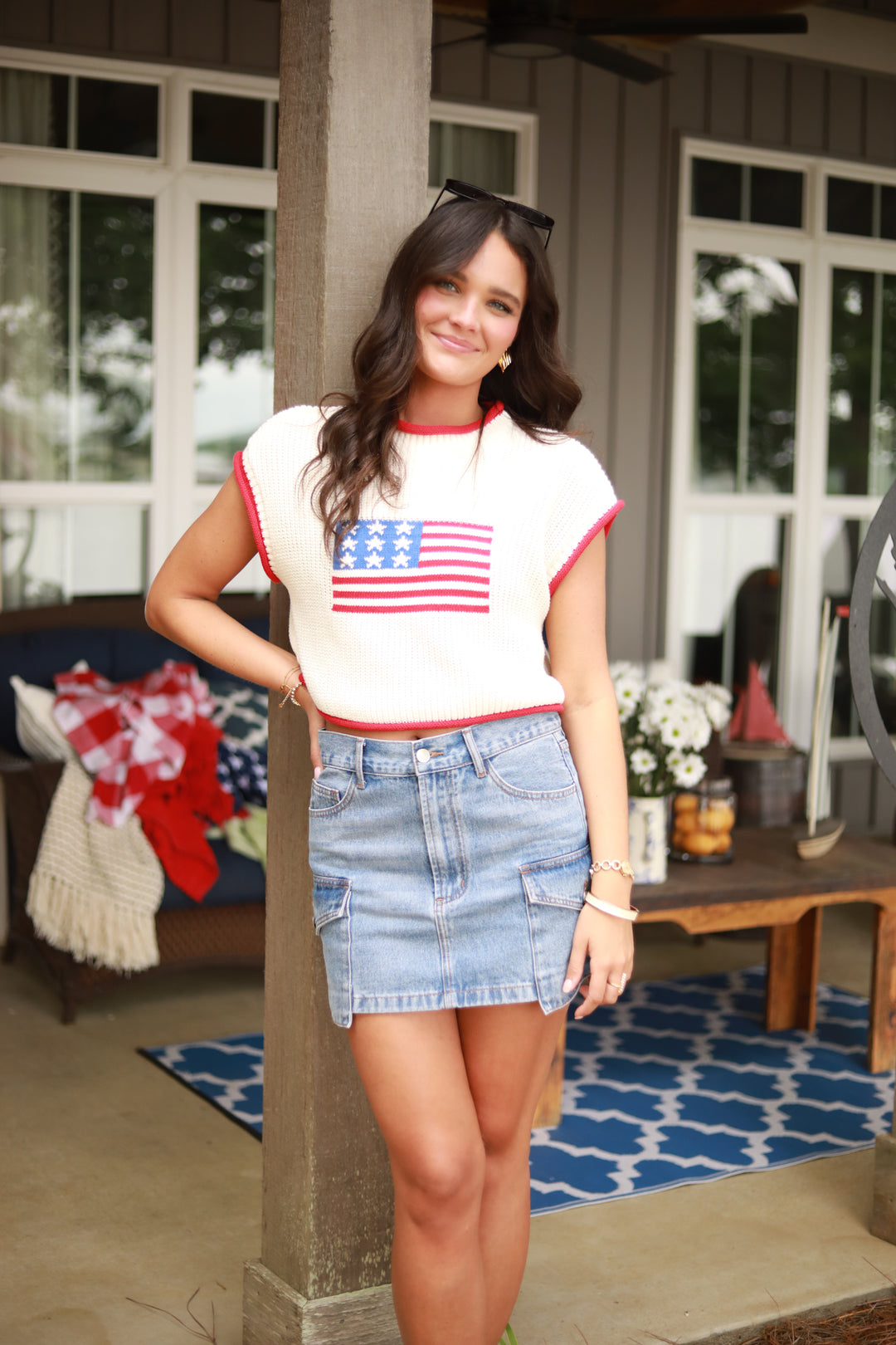 American Flag Sweater Vest