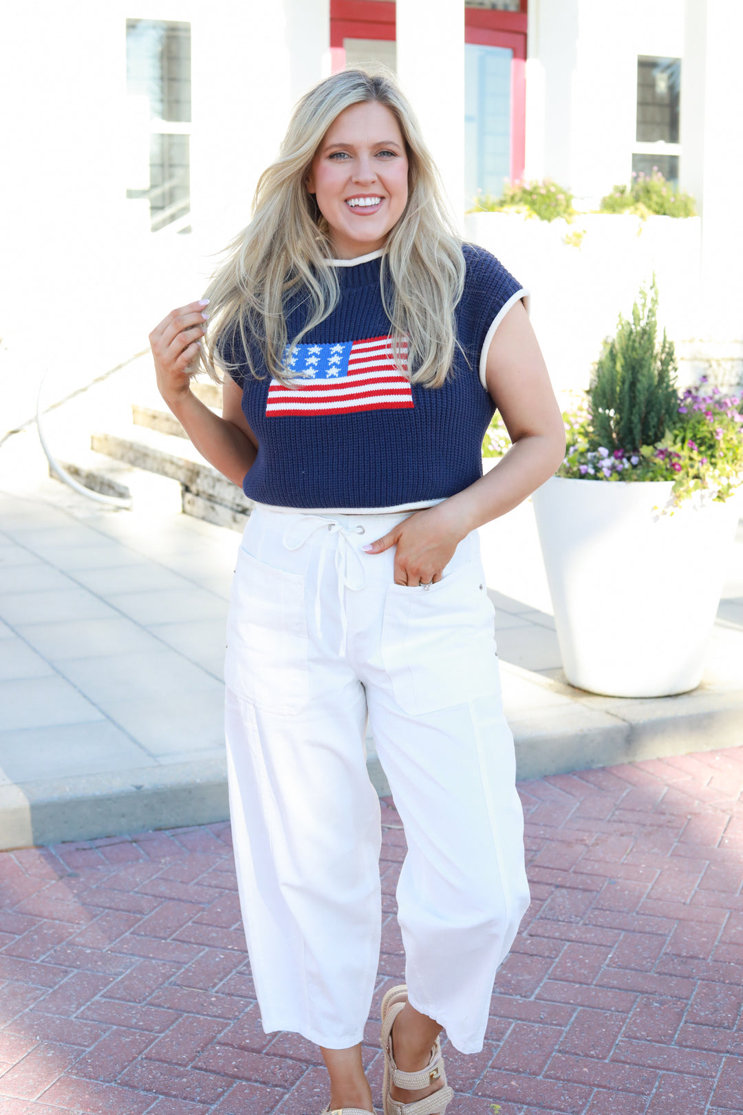 American Flag Sweater Vest