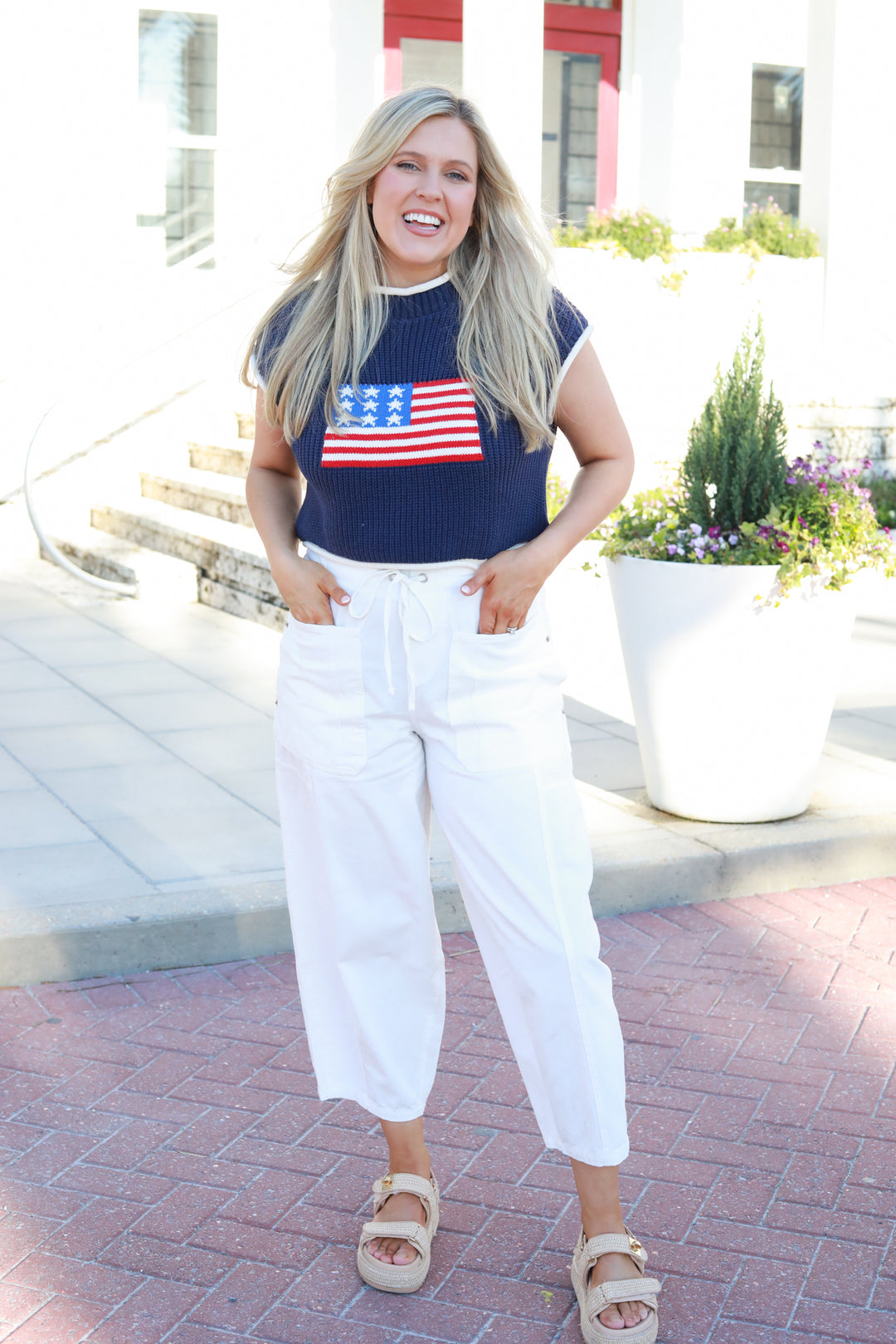American Flag Sweater Vest