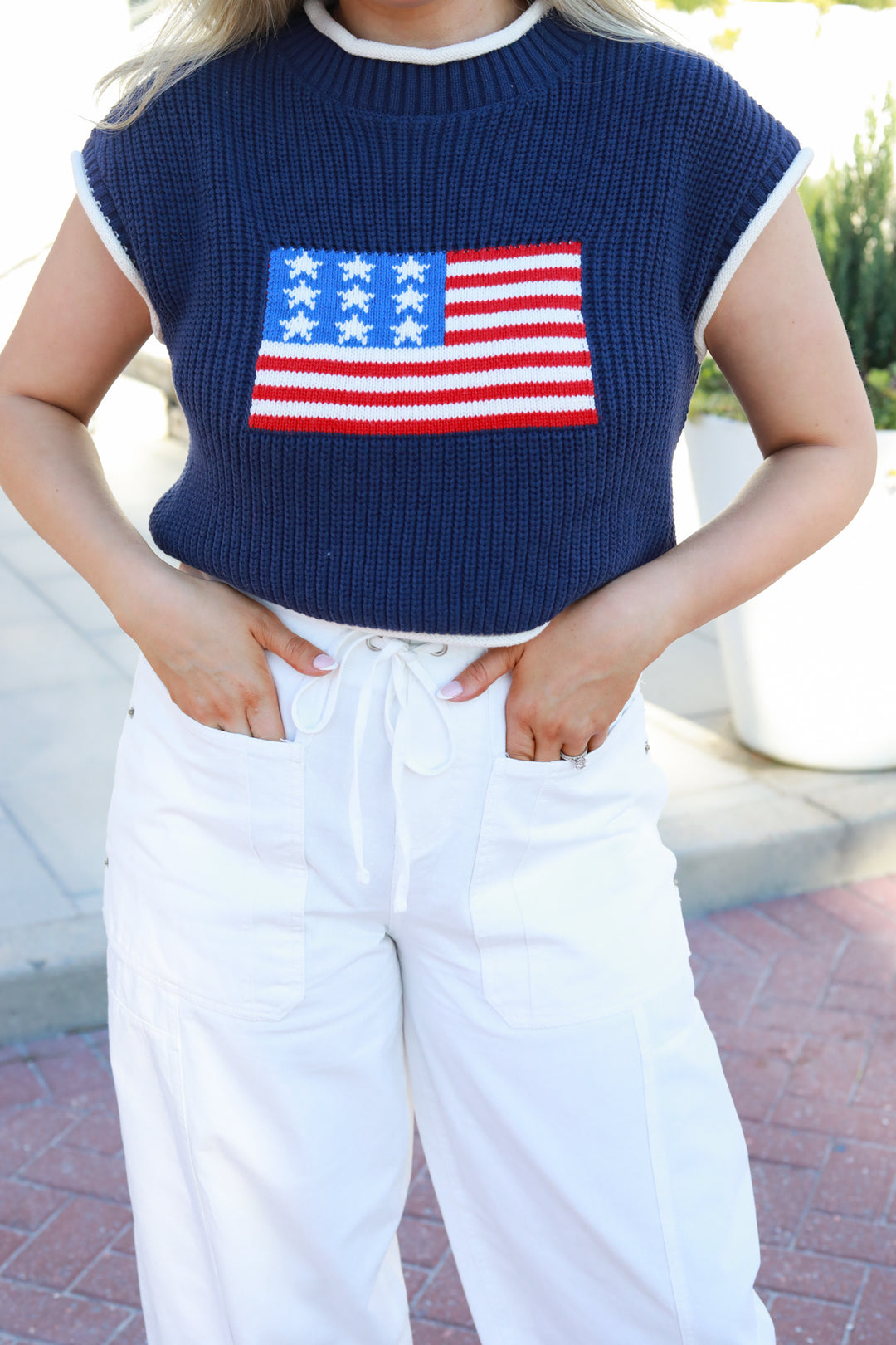 American Flag Sweater Vest