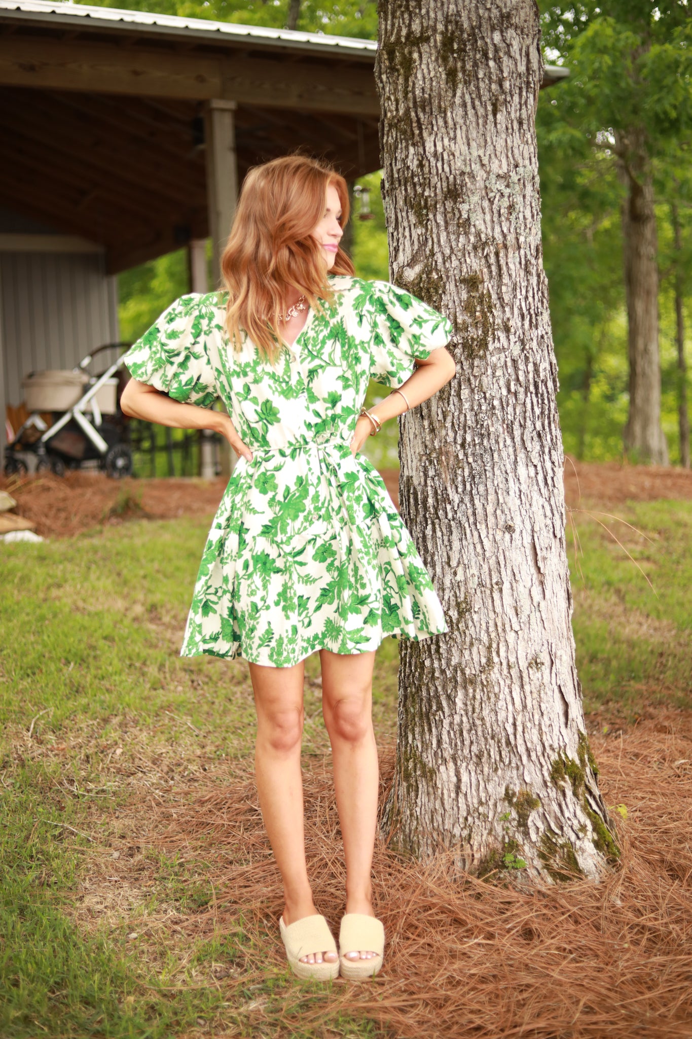 Floral Tie Waist Dress