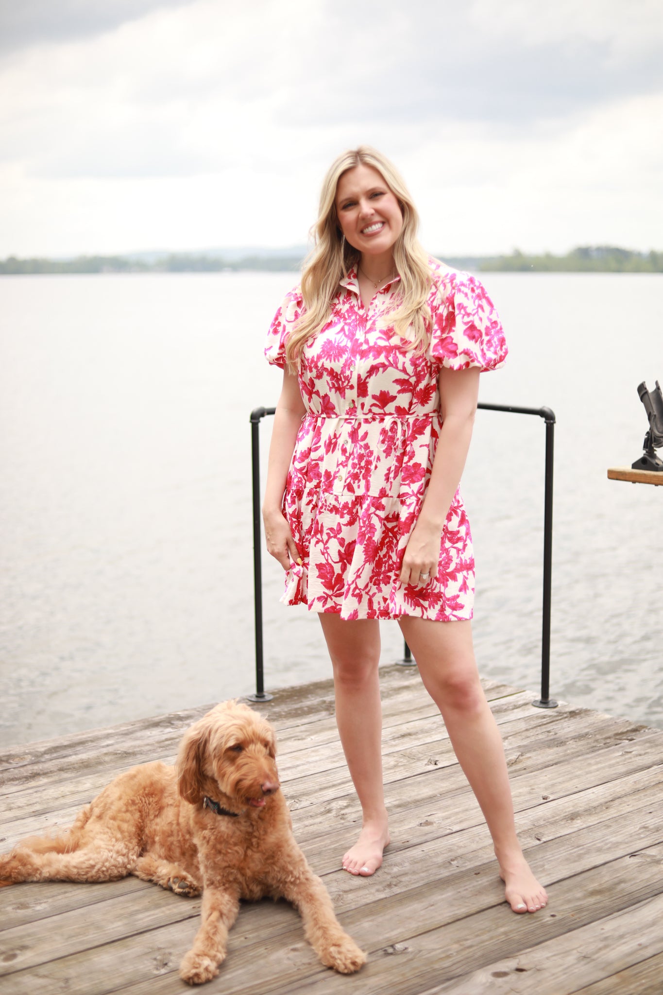 Floral Tie Waist Dress