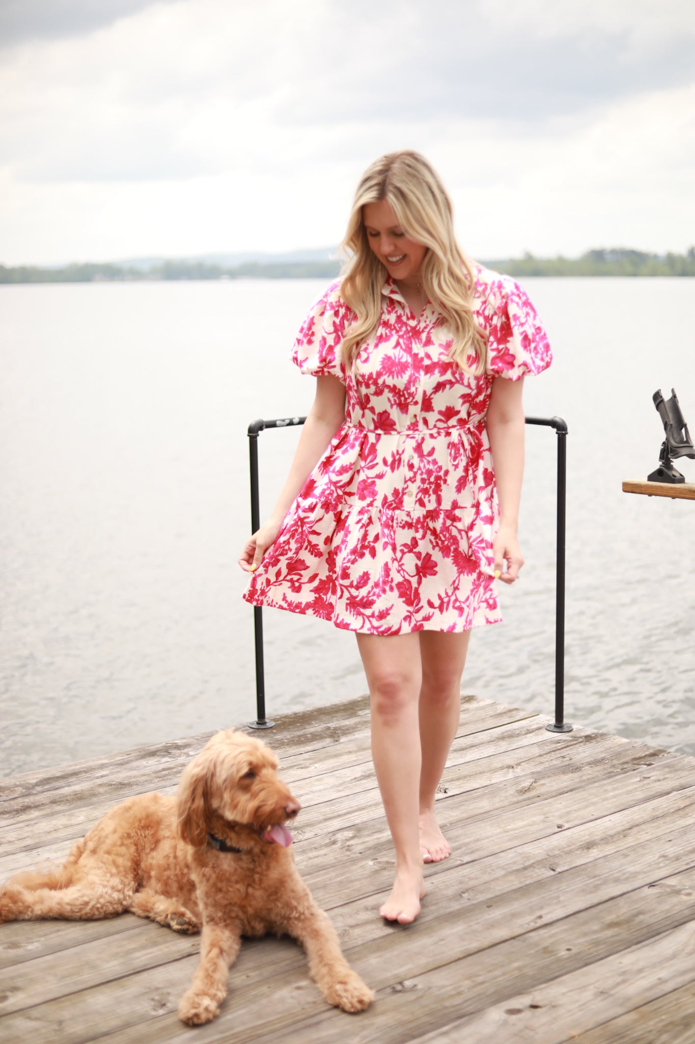 Floral Tie Waist Dress