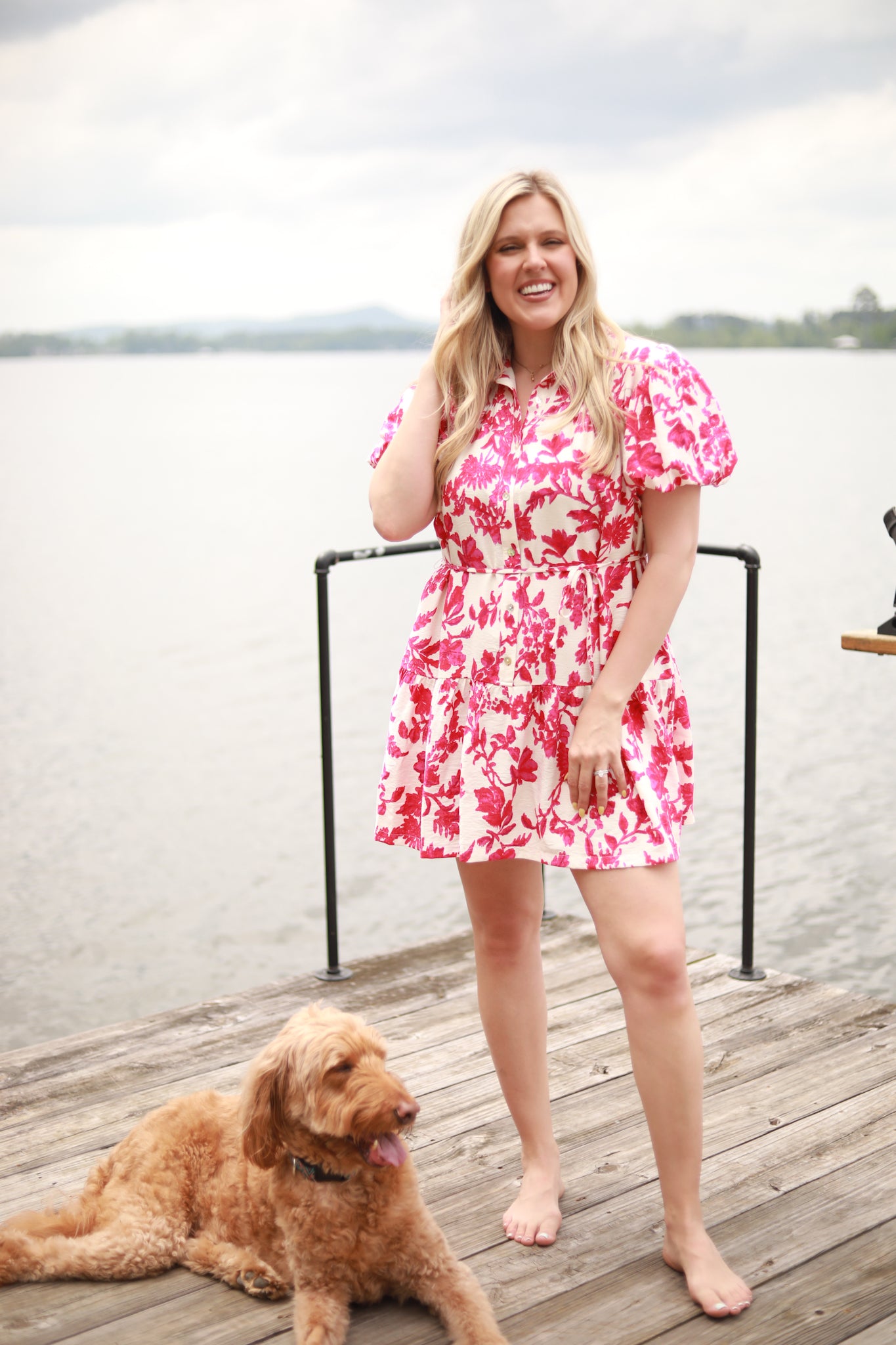 Floral Tie Waist Dress