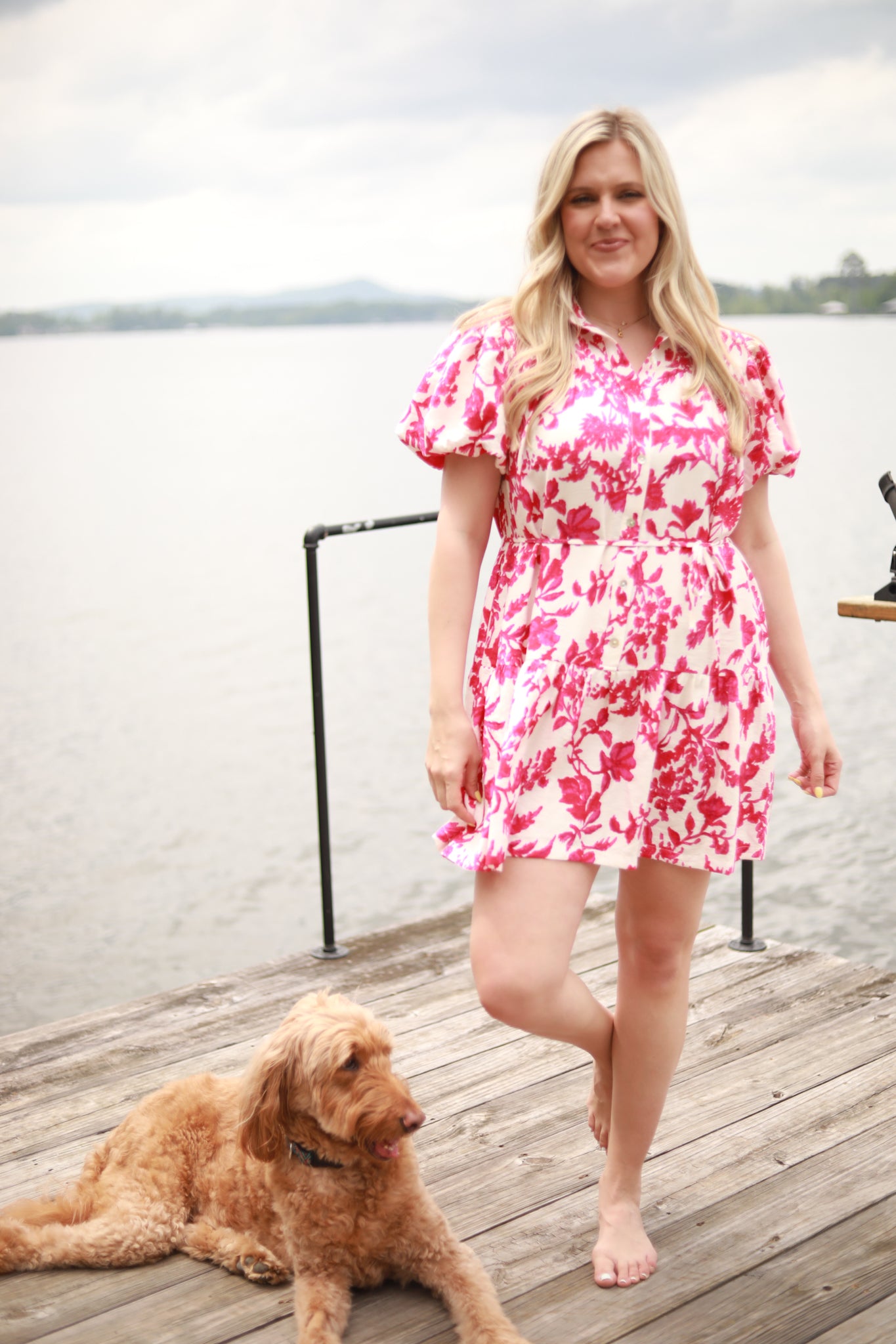 Floral Tie Waist Dress