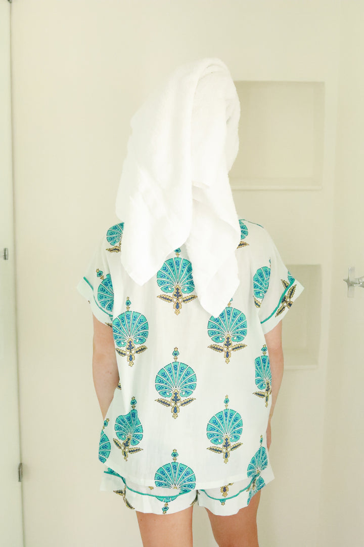 Aqua Shell Pajama Set
