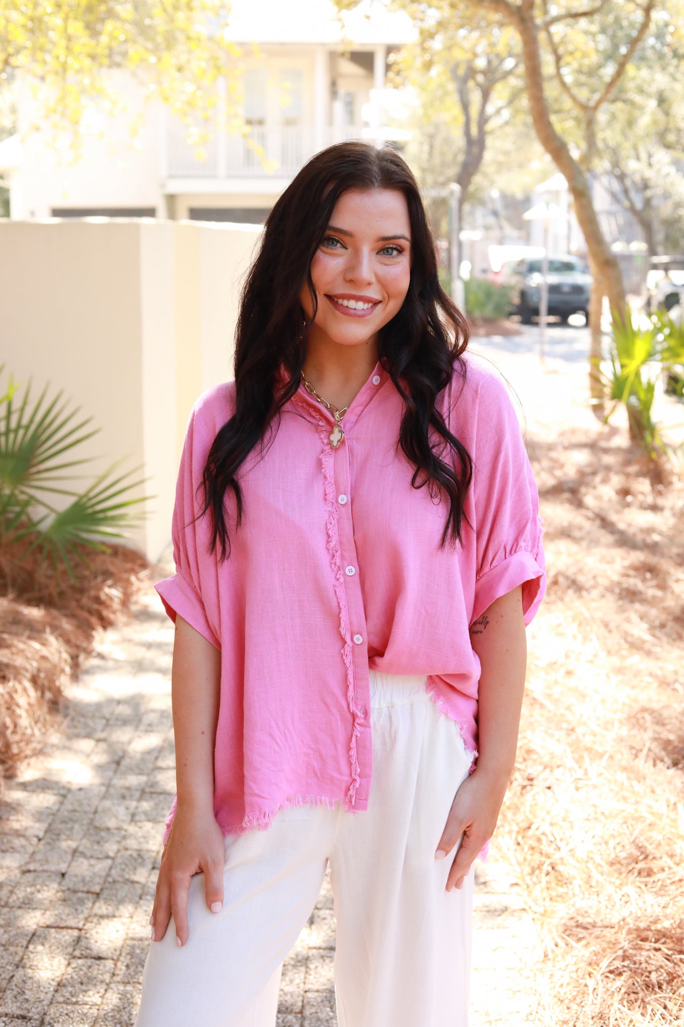 Linen Button Down Top