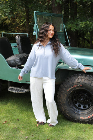 Morning Routine Supersoft Tonal Stripe Zip Henley