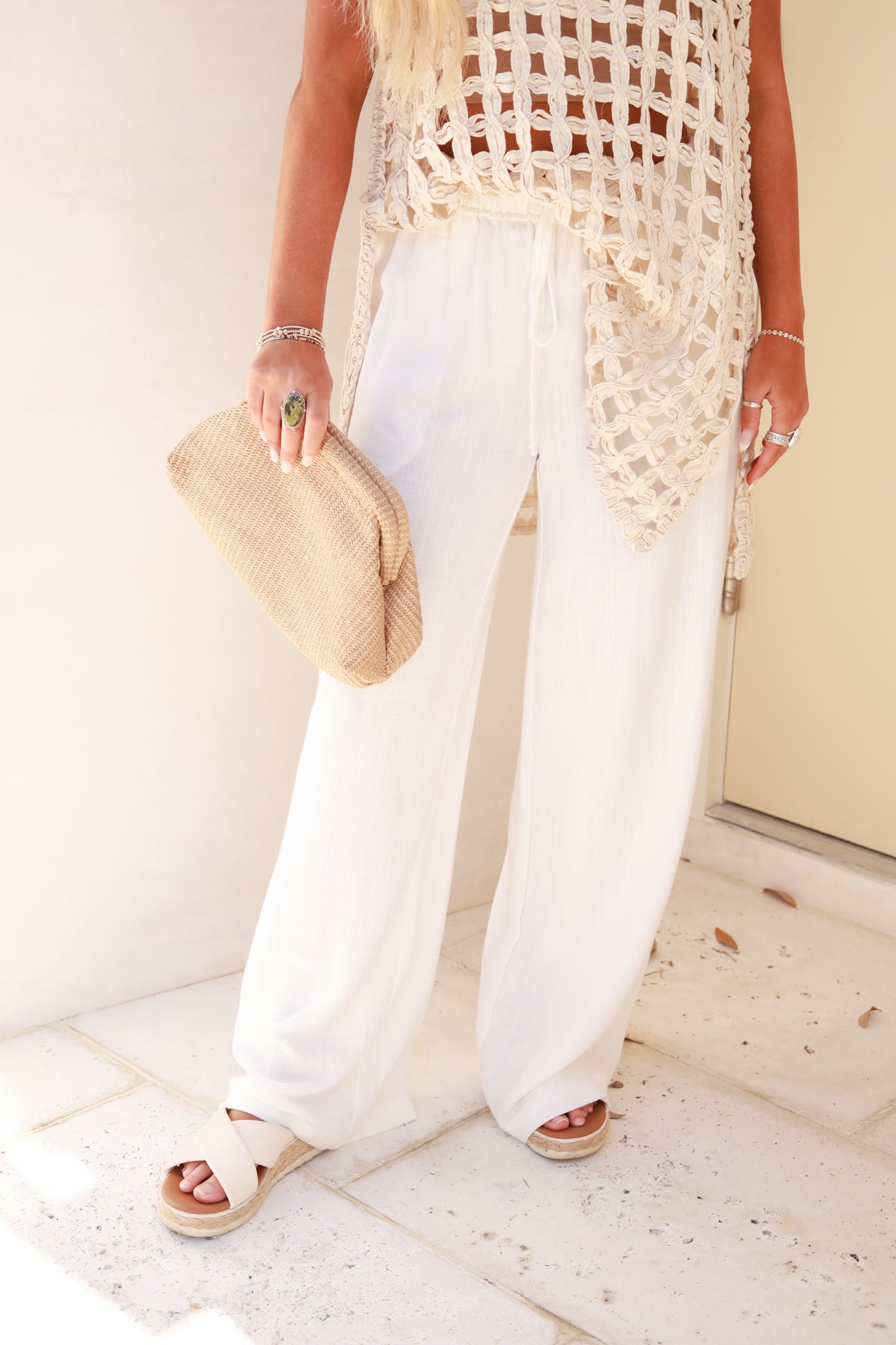 Linen Drawstring Pants