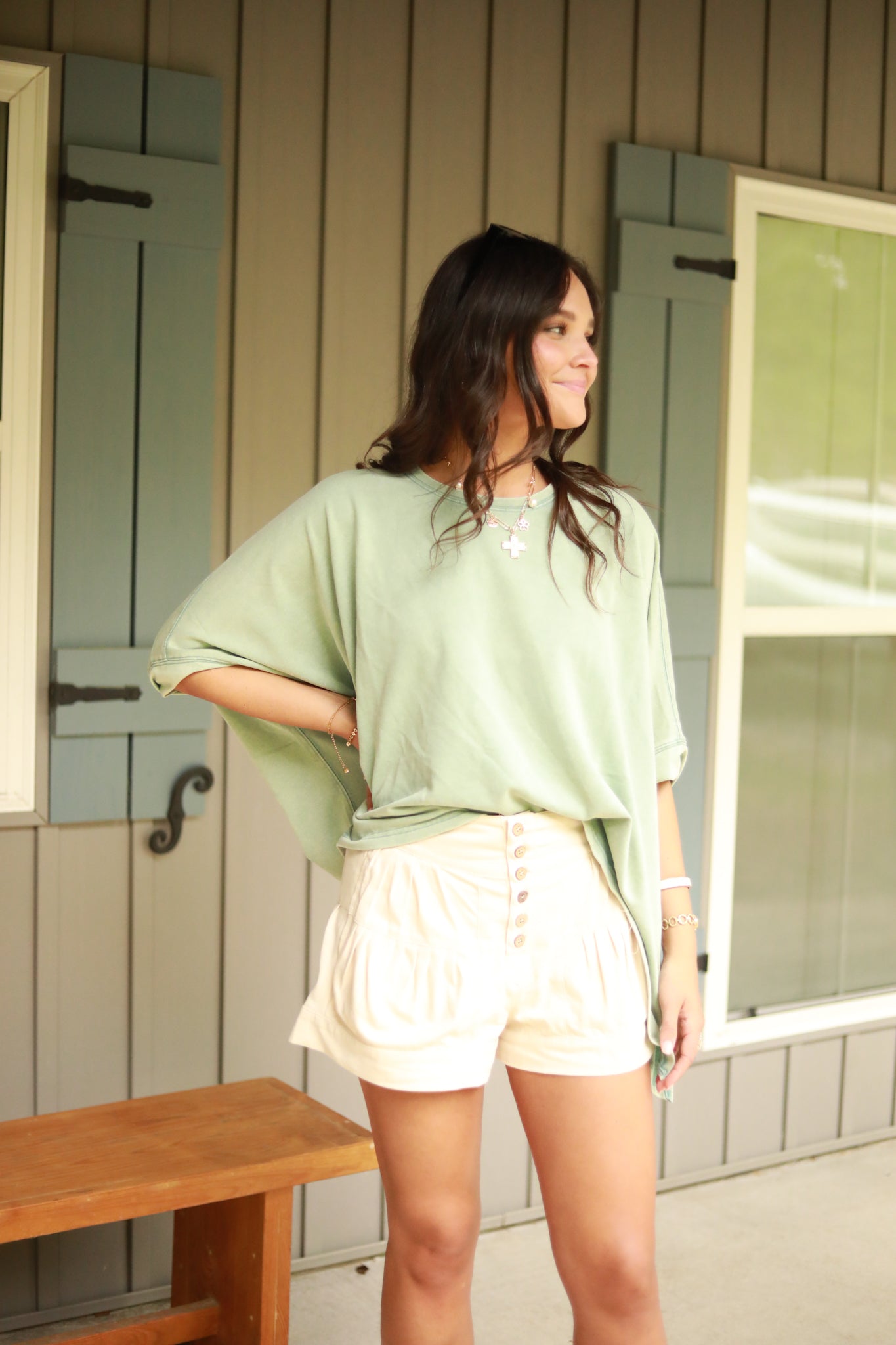 Boxy Mineral Wash Top