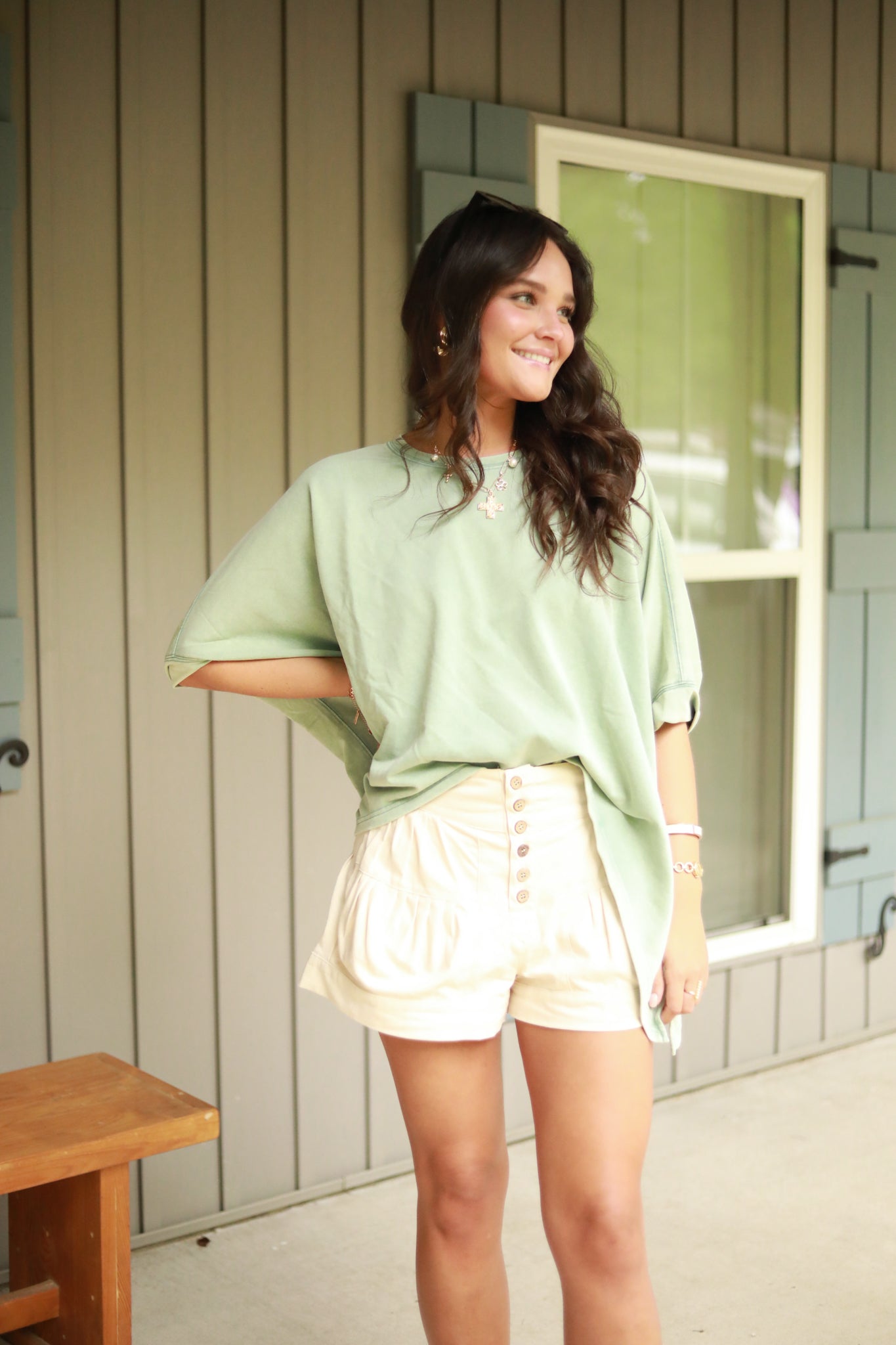 Boxy Mineral Wash Top
