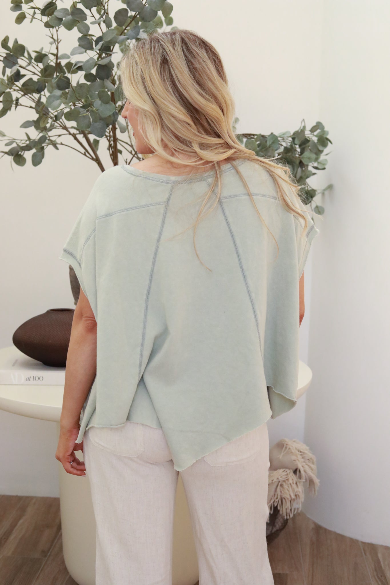 Mineral Washed Exposed Seams Tee