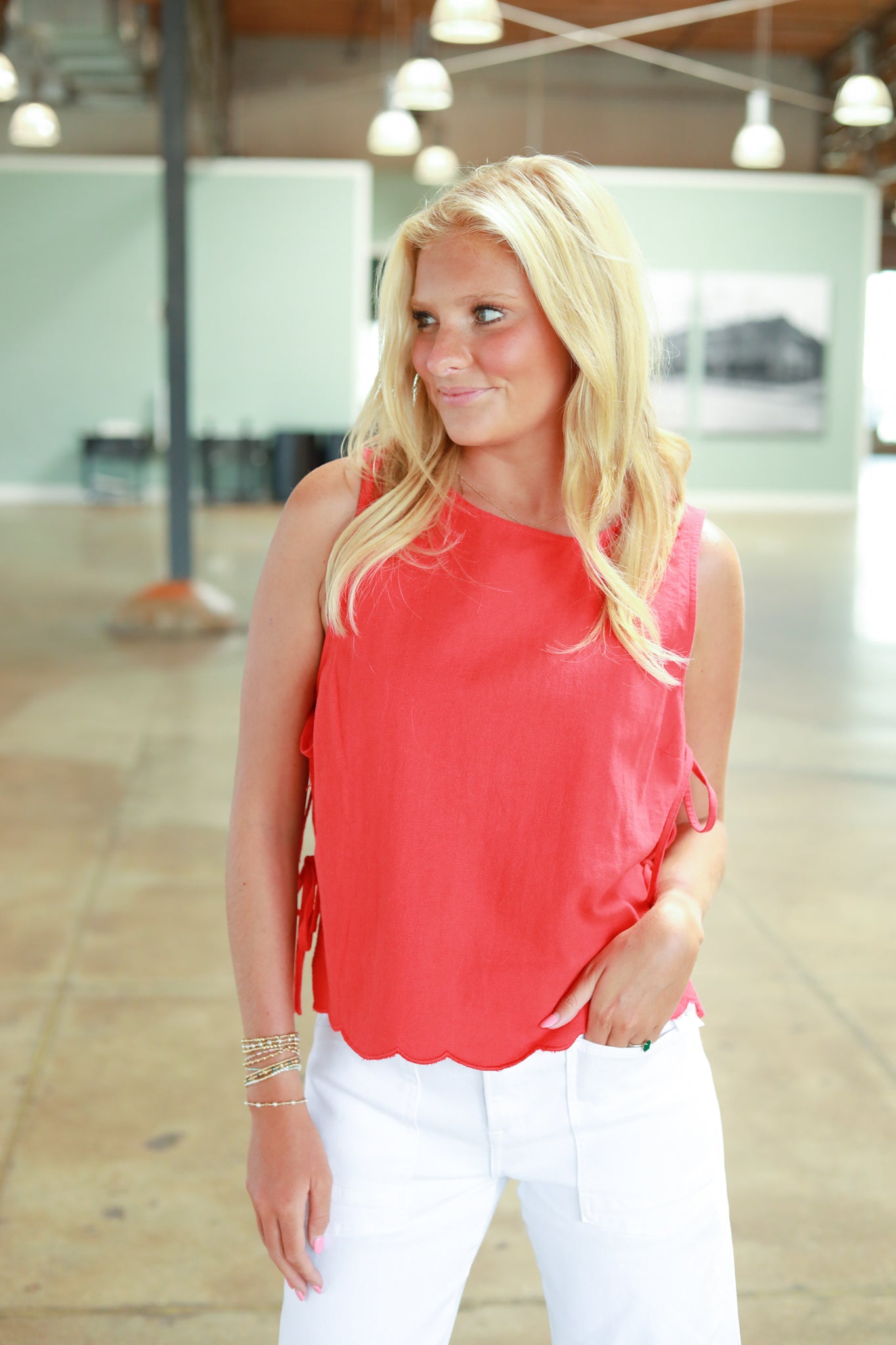Leigh Scalloped Tank