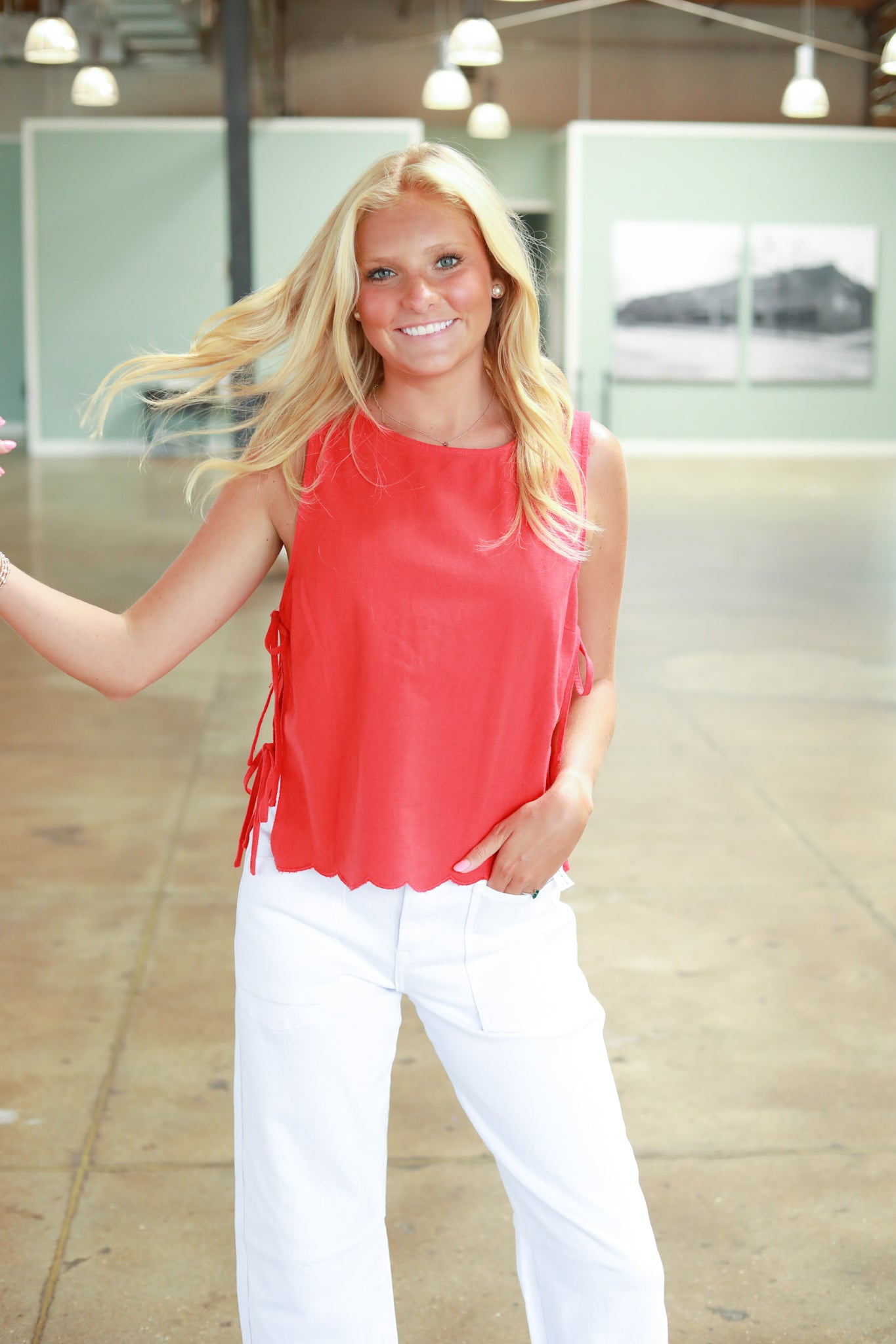 Leigh Scalloped Tank