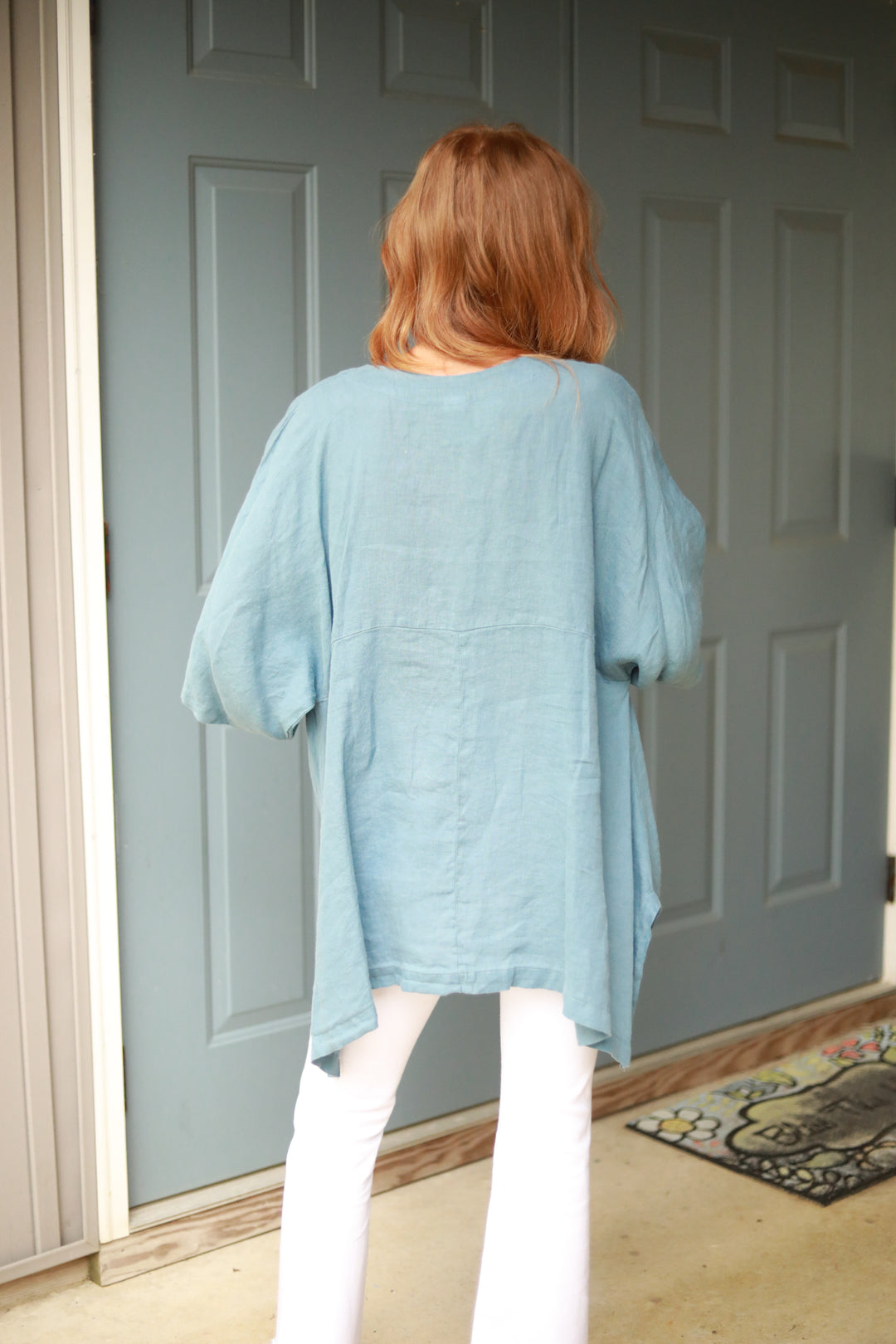 Linen Oversized Tunic Top