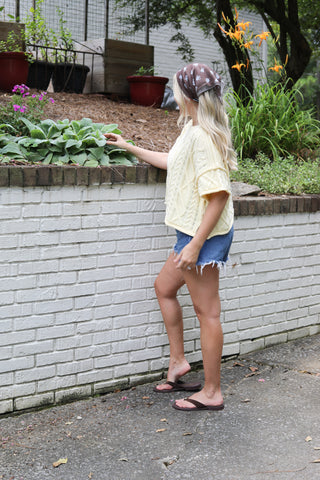 Cozy Chapter Cable Knit Boxy Sweater Top