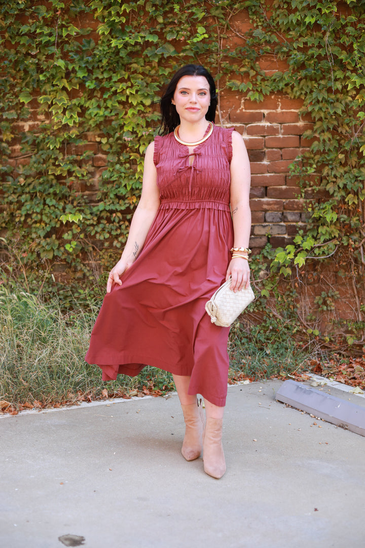 Sleeveless Smocked Dress