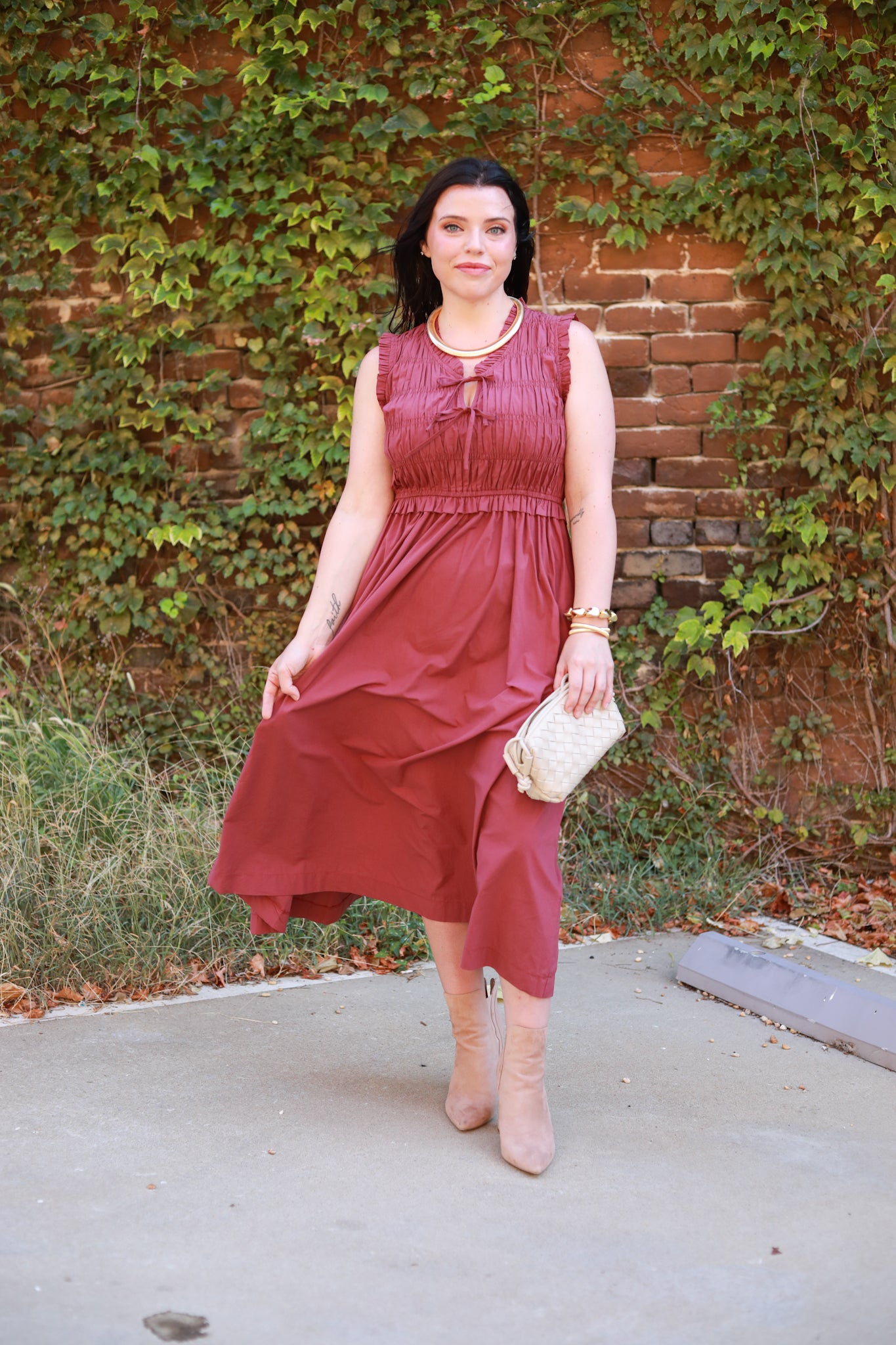 Sleeveless Smocked Dress