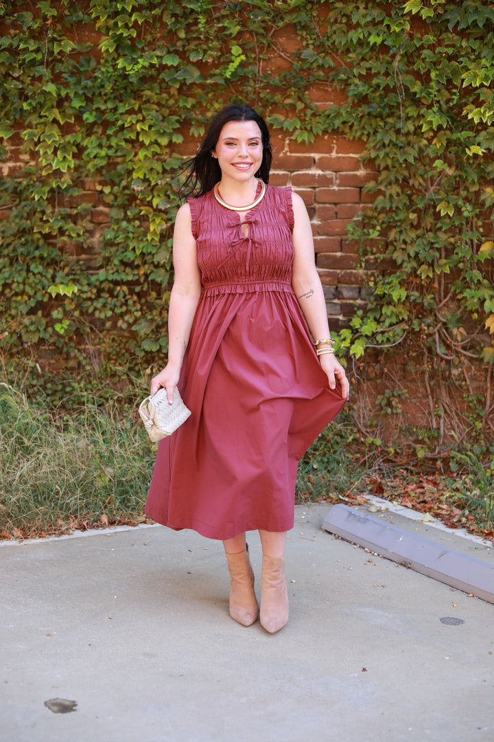 Sleeveless Smocked Dress