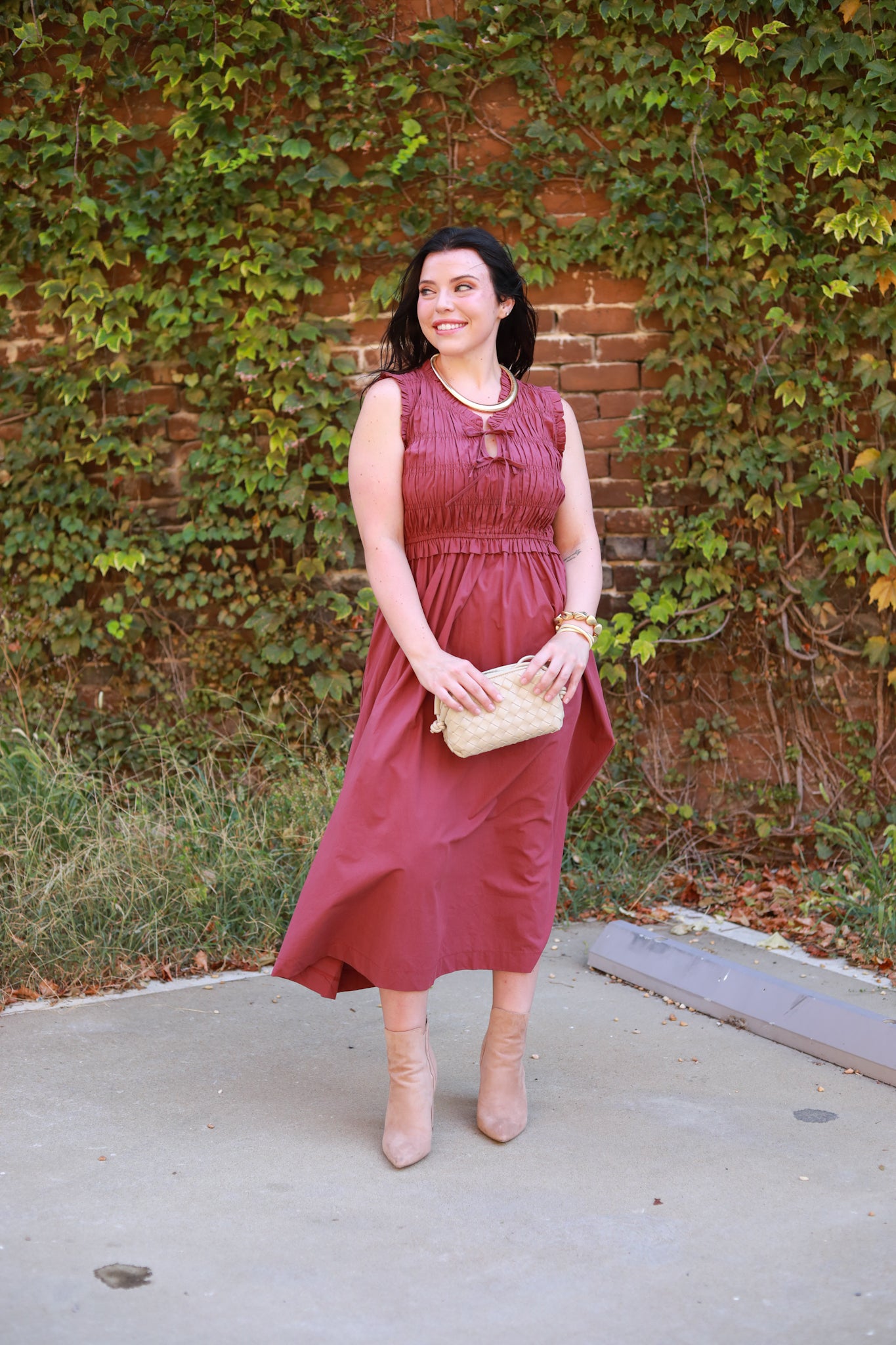 Sleeveless Smocked Dress