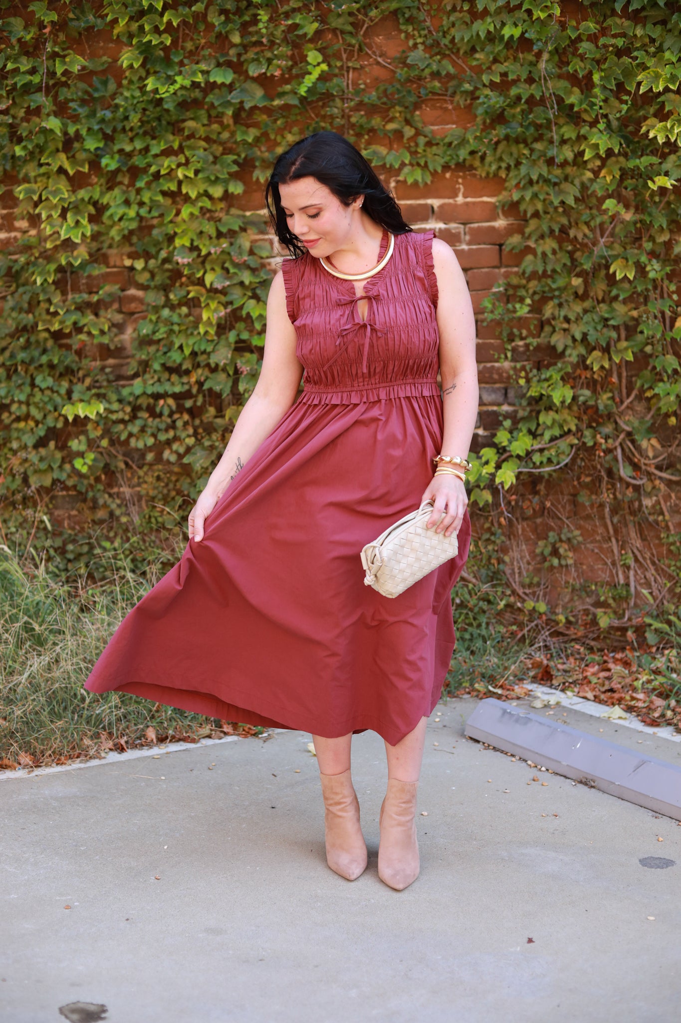 Sleeveless Smocked Dress