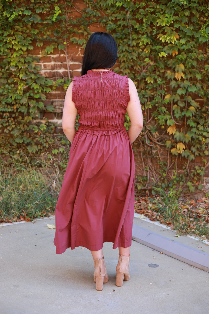 Sleeveless Smocked Dress