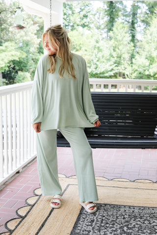 Weekend Layers Two Tone Stripe Long Sleeve Top