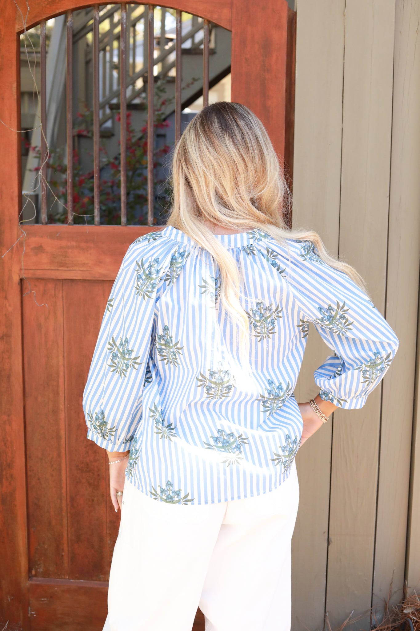 Bold Stripe Floral Top