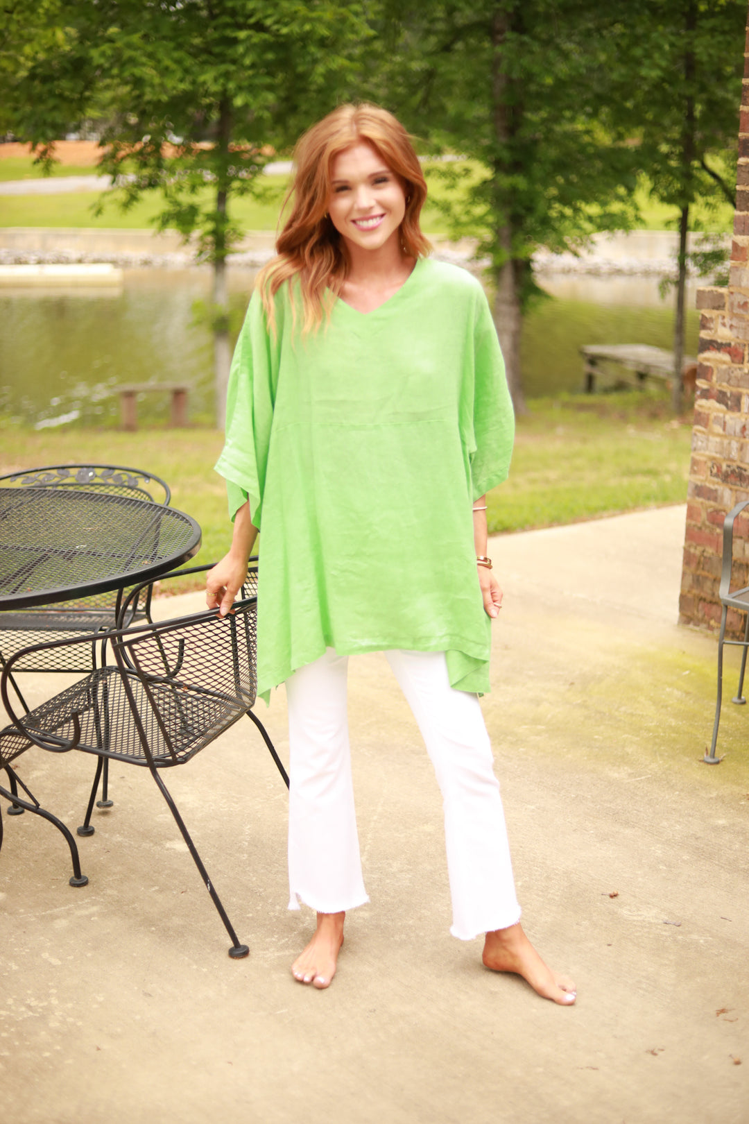 Linen Oversized Tunic Top