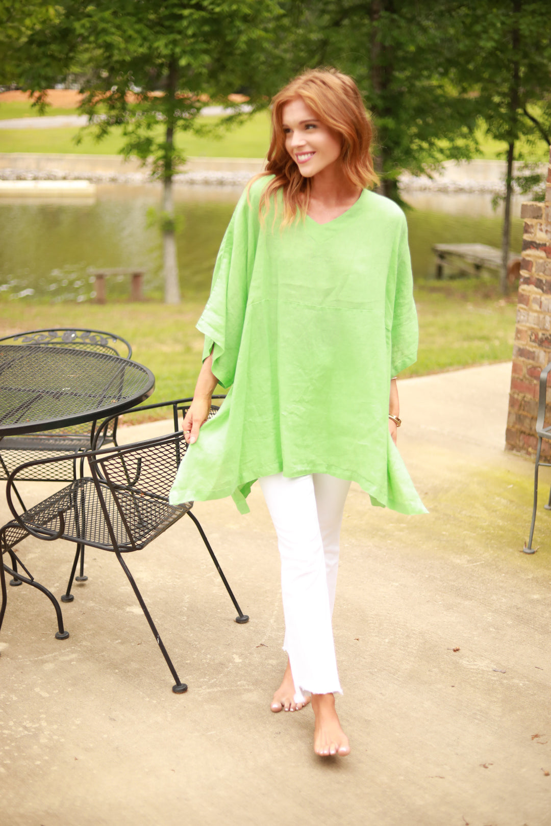 Linen Oversized Tunic Top