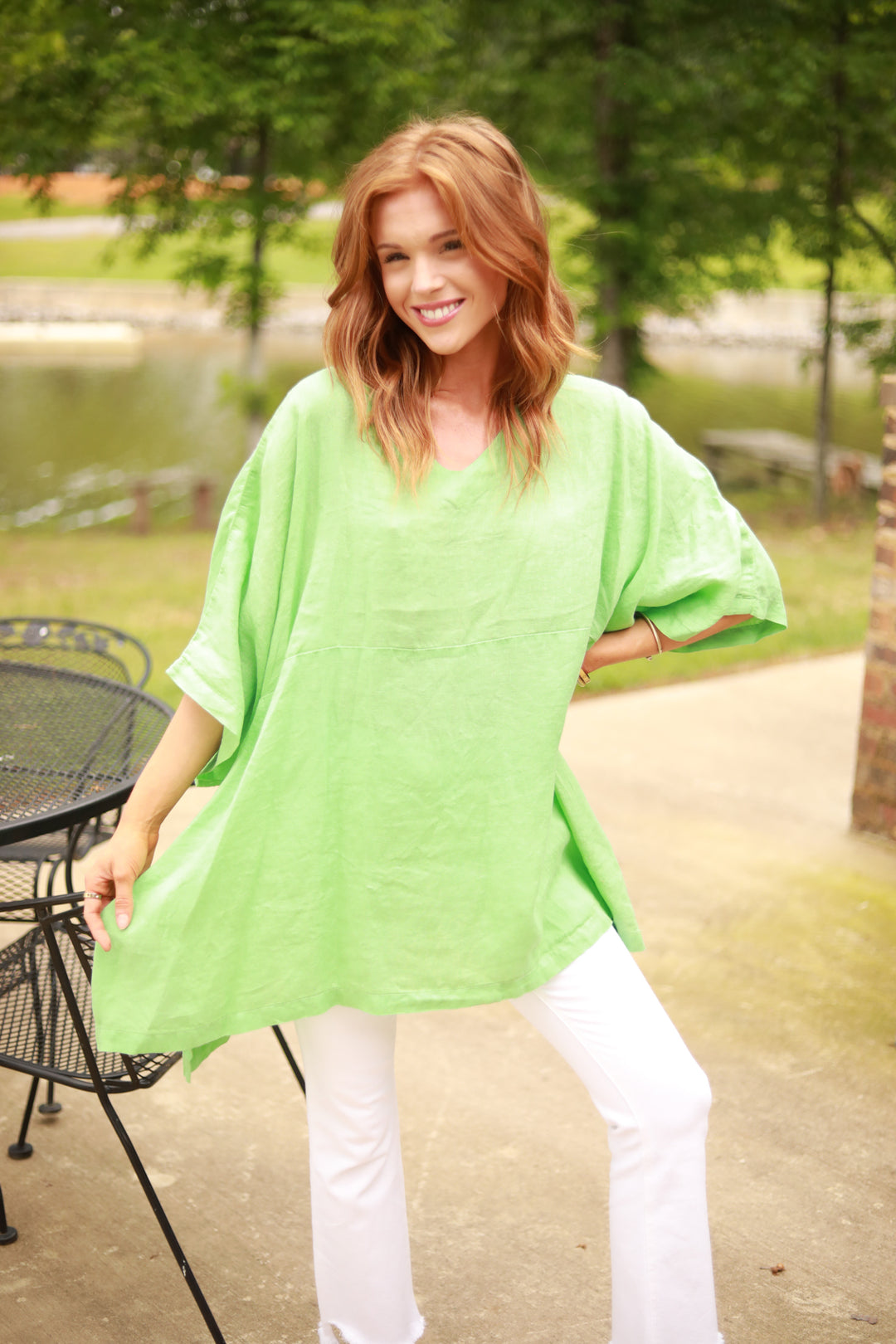 Linen Oversized Tunic Top