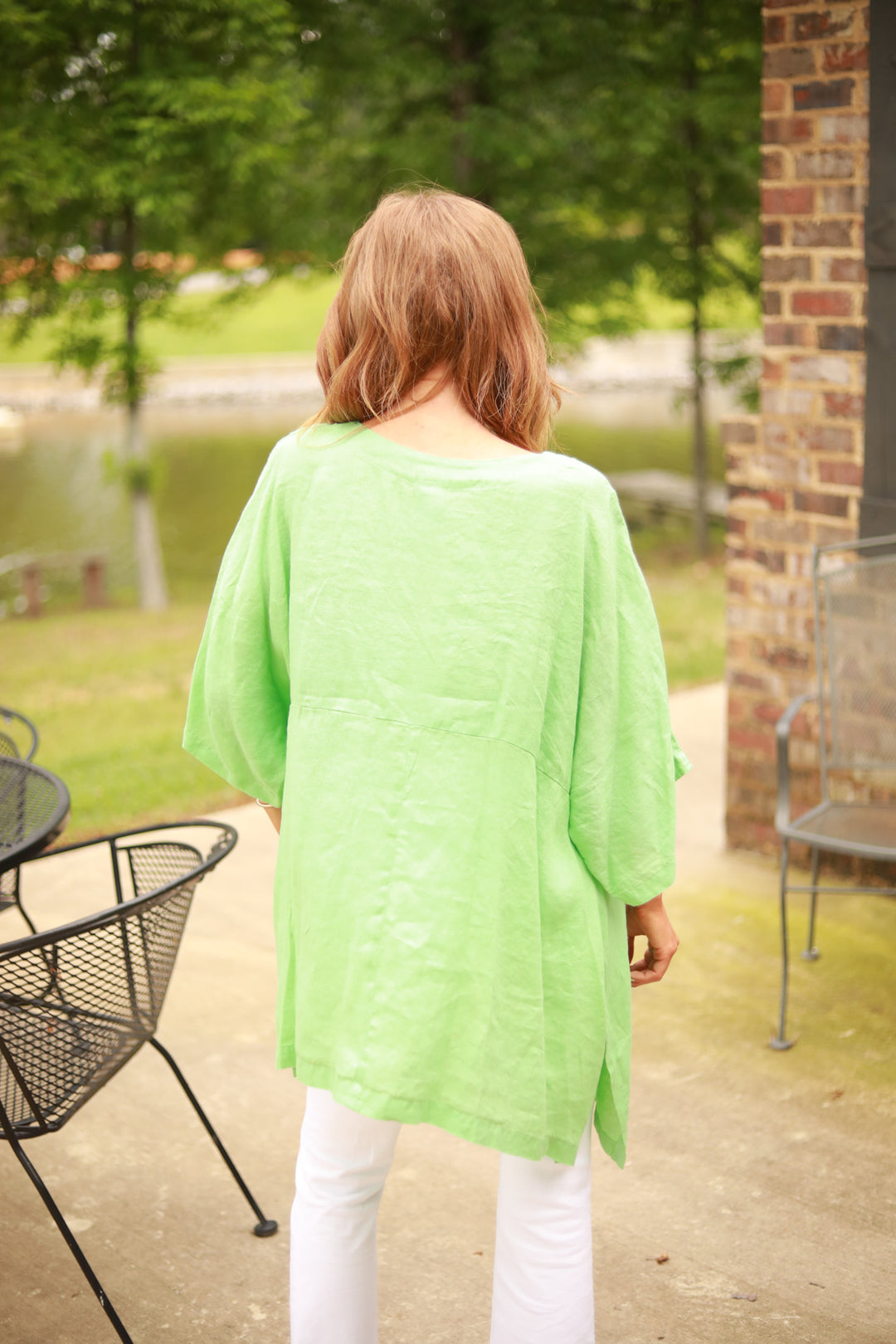 Linen Oversized Tunic Top