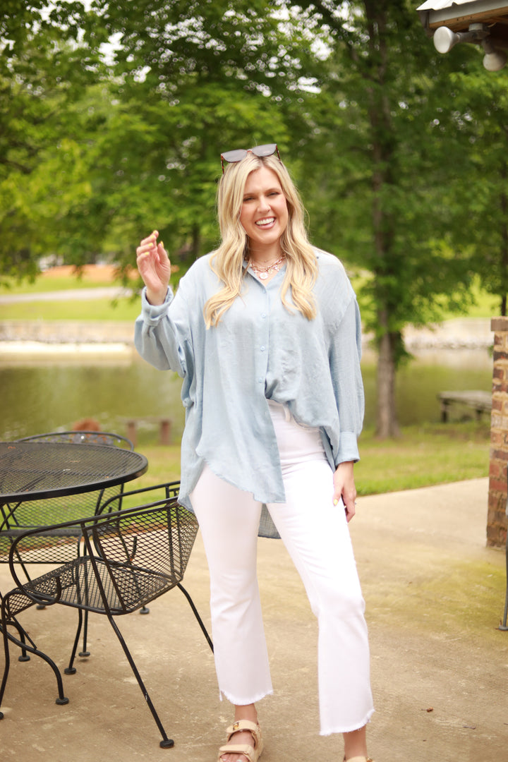 Oversized Button Down Top