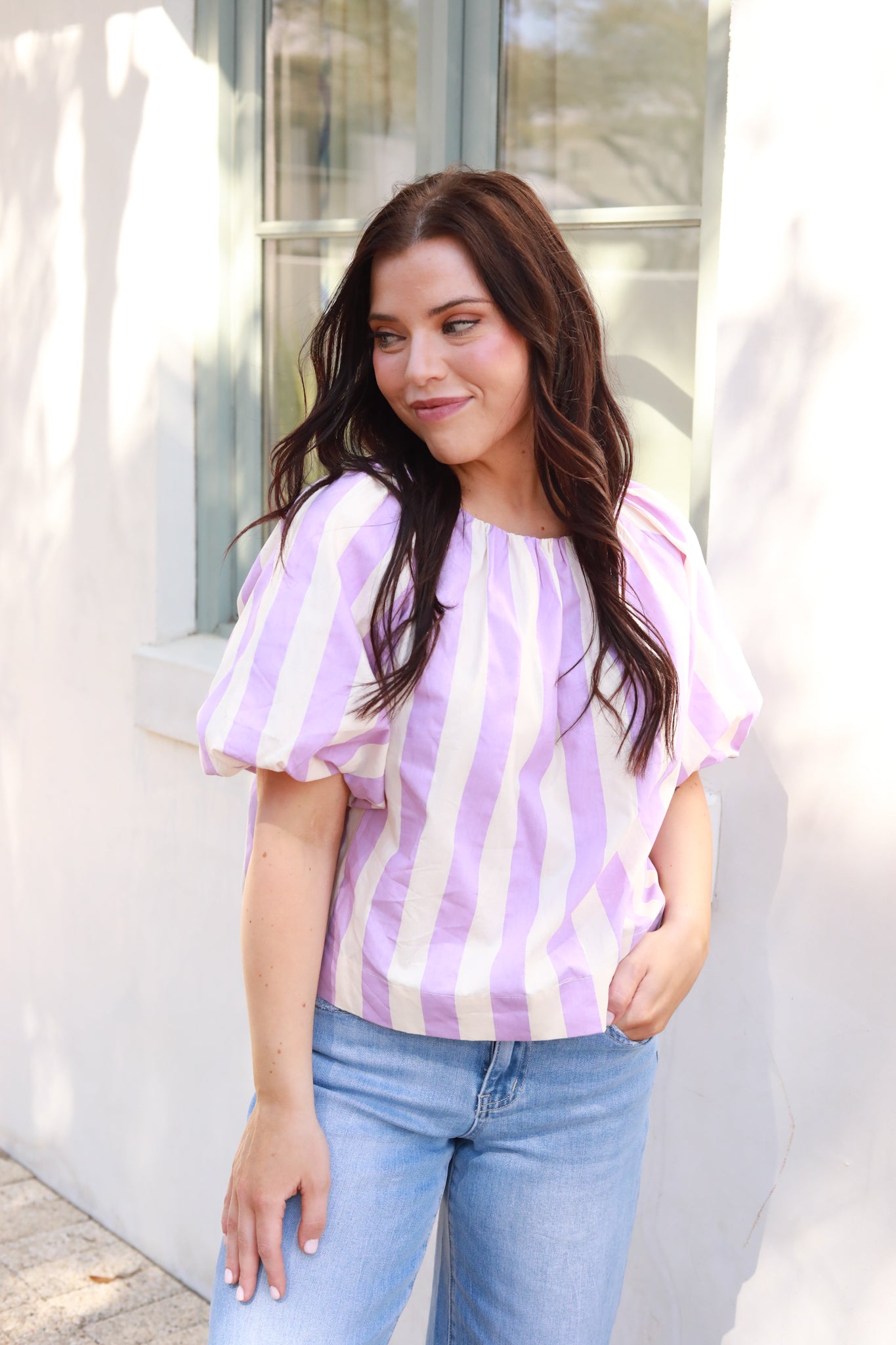 Striped Bubble Top