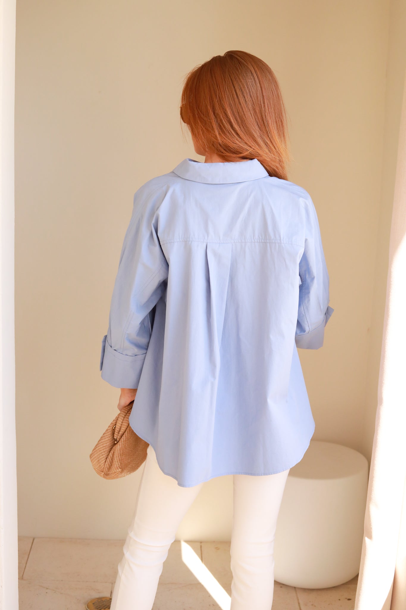 Crisp Boxy Button Down Top